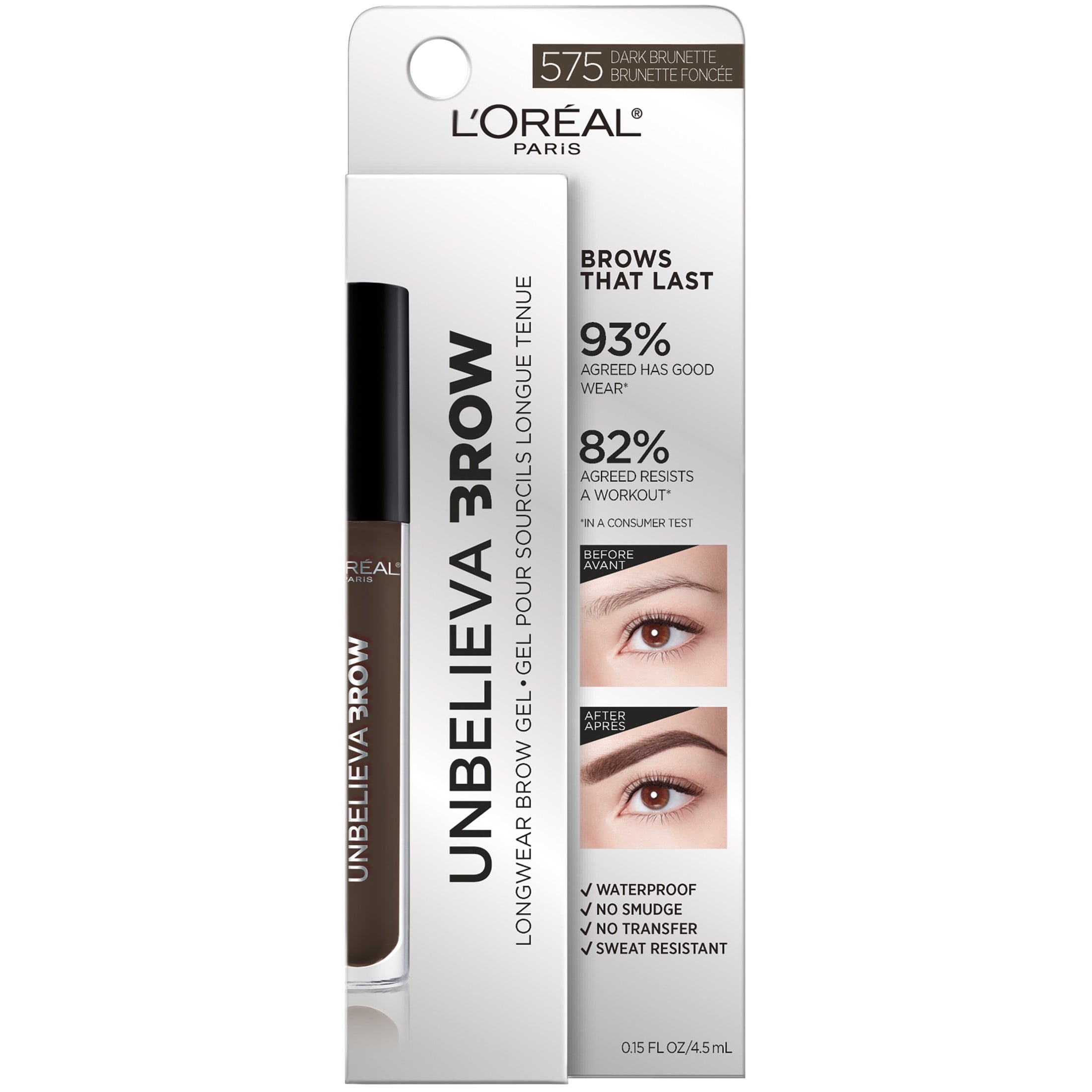 L'Oreal Paris Unbelieva-Brow Longwear Waterproof Tinted Brow Gel - Dark Brunette