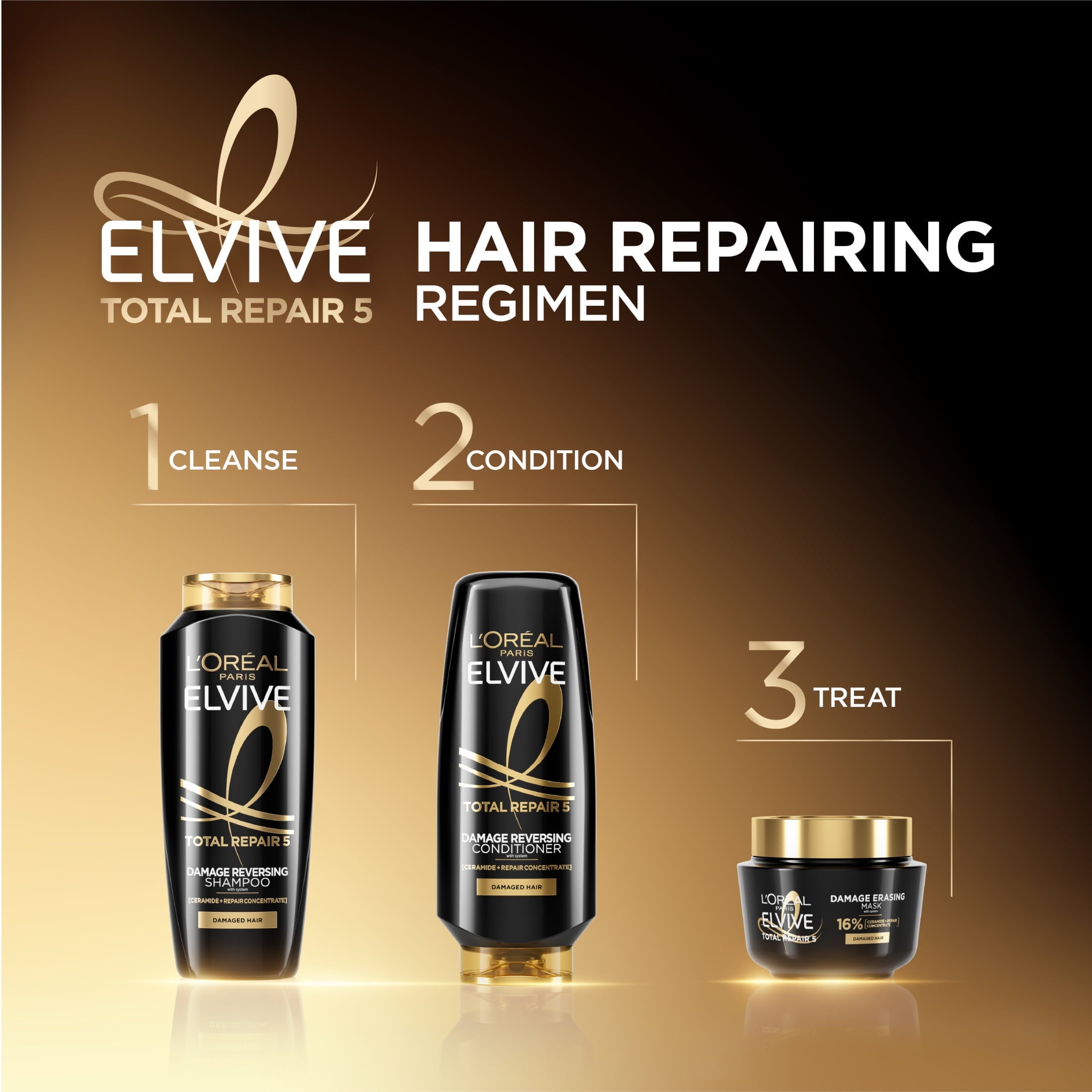 L'Oreal Paris Elvive Total Repair 5 Strengthening, Split End Repair, Rinse Out, for Wavy Hair, 8.5 fl oz