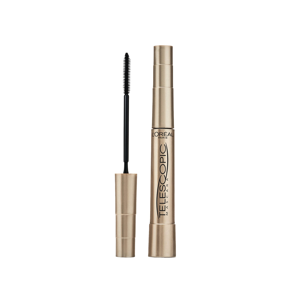 (2 pack) L'Oreal Paris Telescopic Original Washable Mascara, Blackest Black, 0.27 fl oz