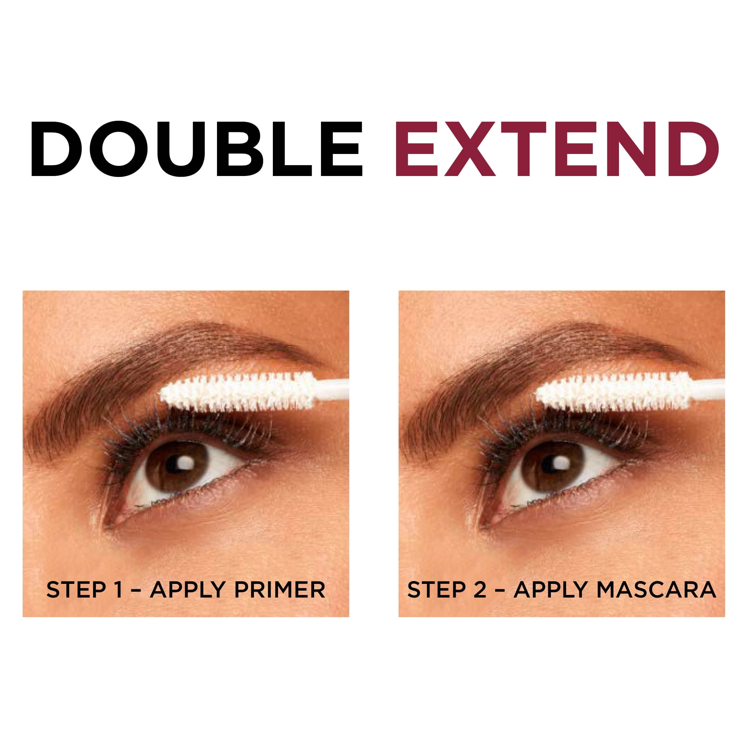 L'Oreal Paris Double Extend Tubing Mascara Lengthening in 2 Steps, Black