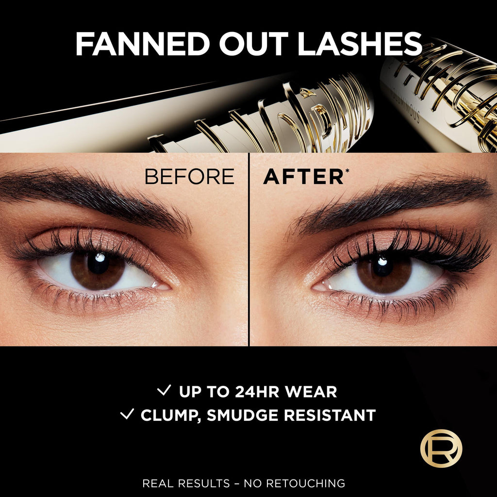 L'Oreal Paris Voluminous Panorama Smudge Resistant Mascara, Blackest Black