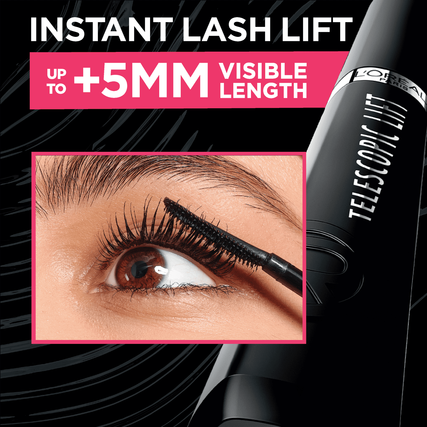 L'Oreal Paris Telescopic Lift Mascara, Black, Liquids, 36HR Wear, 0.33 fl oz