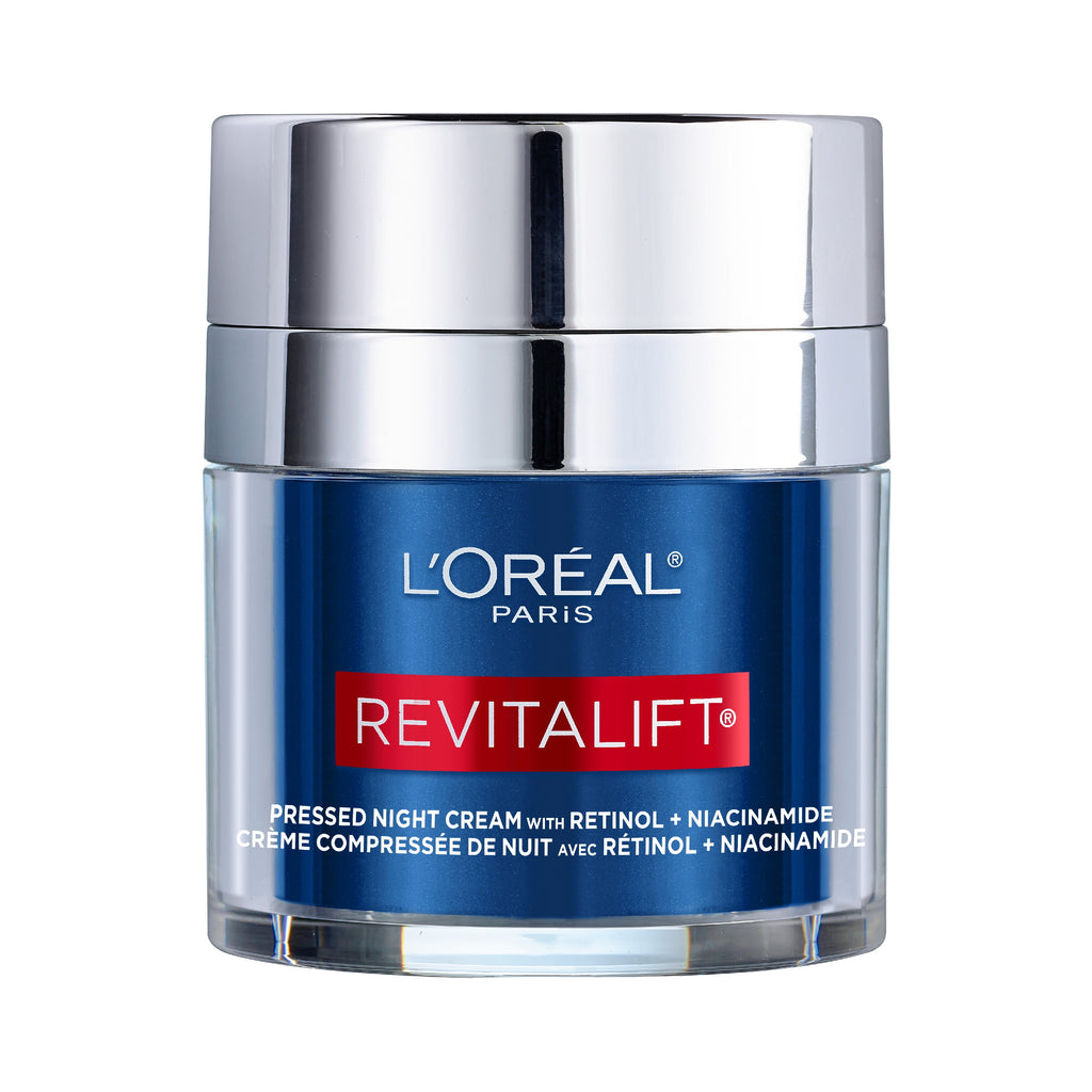 L'Oreal Paris Revitalift Pressed Night Cream with Retinol, Niacinamide, 1.7 oz, Anti-Aging Cream