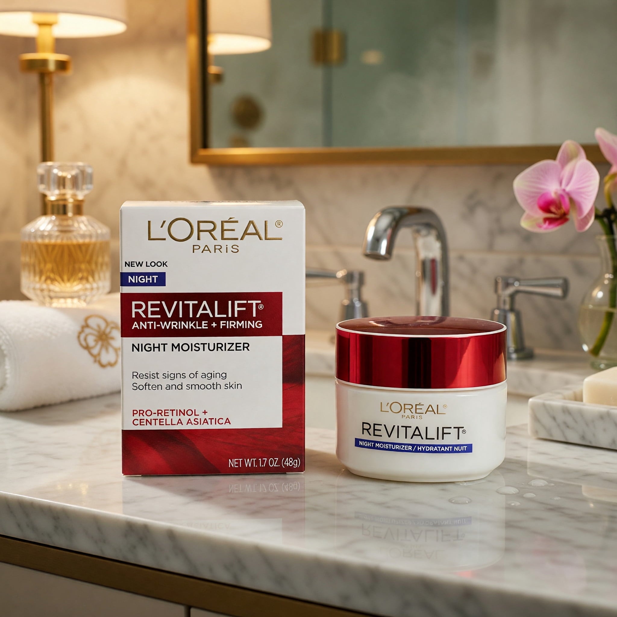 L'Oreal Paris Revitalift Anti-Wrinkle and Firming Night Cream, 1.7 oz