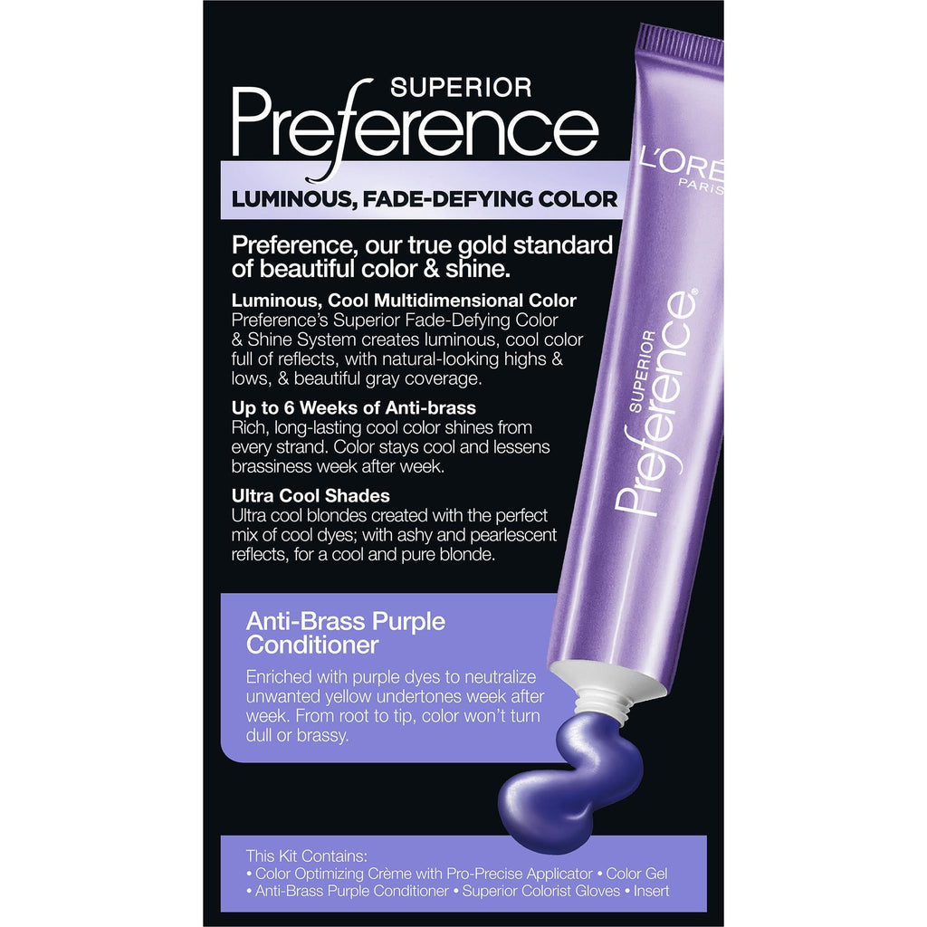 L'Oreal Paris Superior Preference Hair Color, Ultra Ash Very Light Blonde 10UA