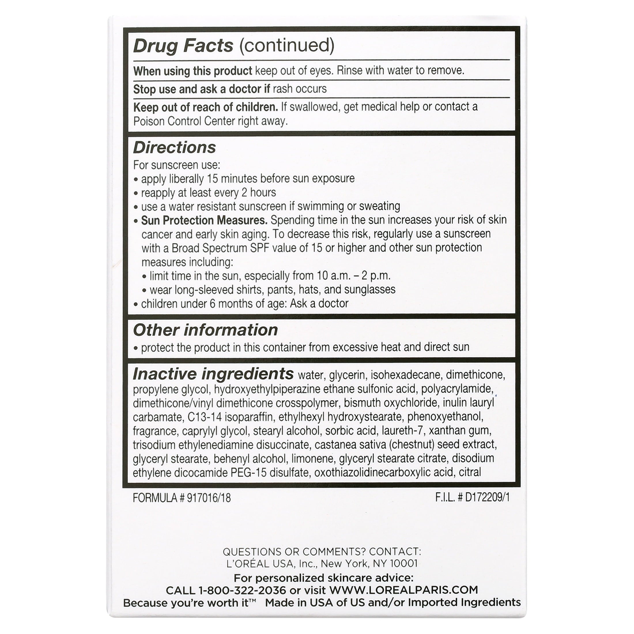 L'Oreal Paris Youth Code Dark Spot Corrector Broad Spectrum SPF 30 Sunscreen, 1.7 oz