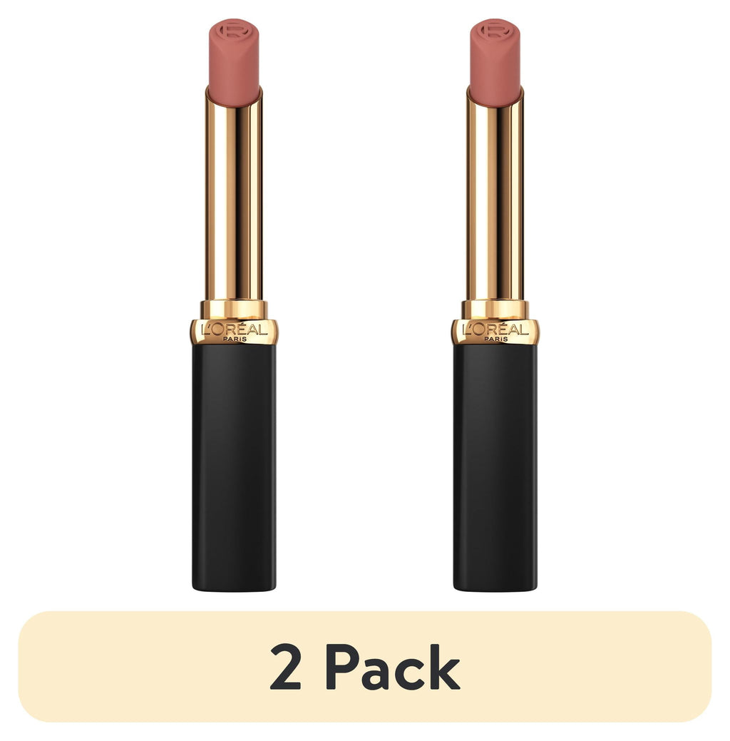 (2 pack) L'Oreal Paris Colour Riche Smudgeproof Intense Volume Matte Lipstick, 108 Le Nude Rebellious