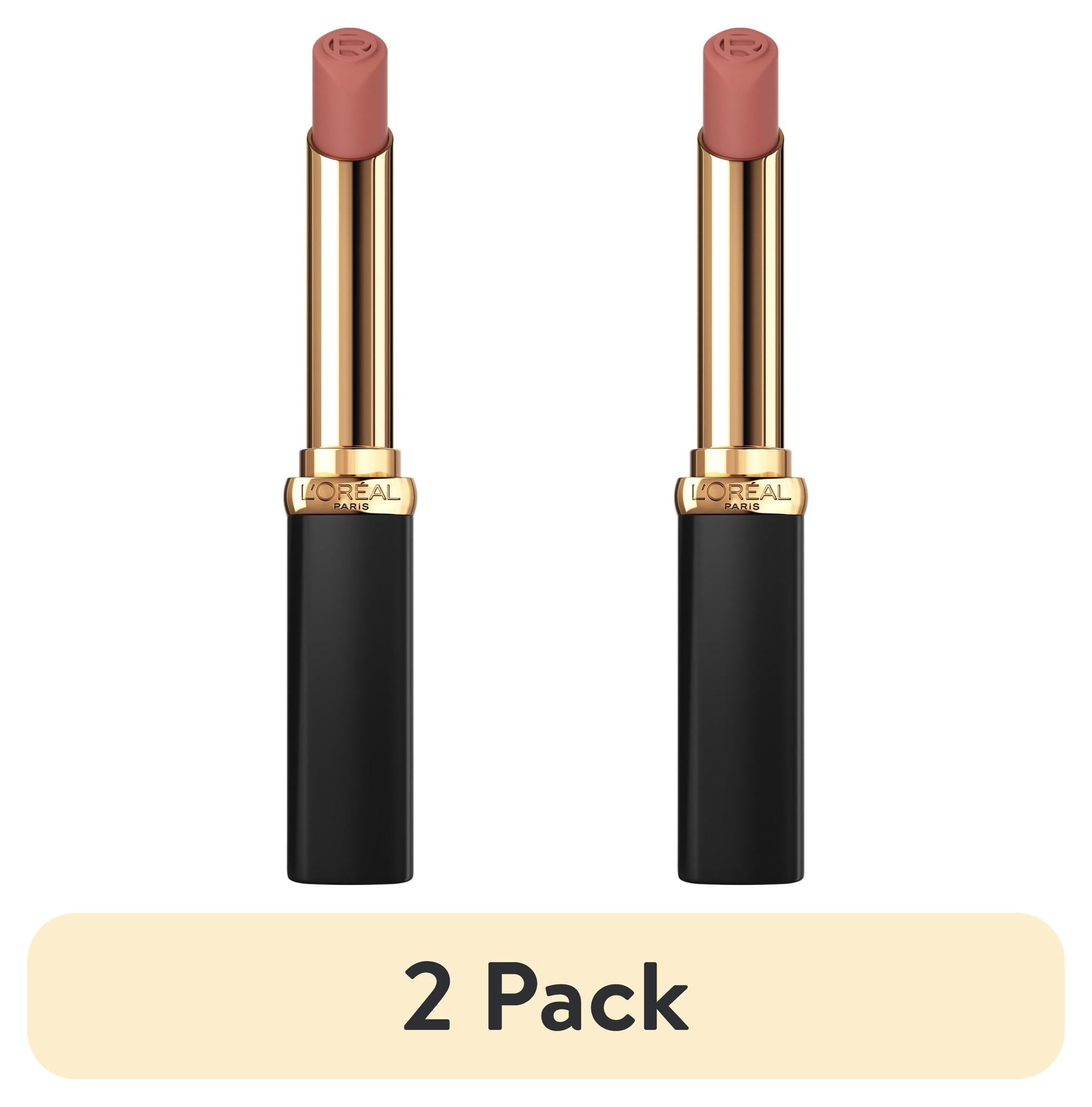 (2 pack) L'Oreal Paris Colour Riche Smudgeproof Intense Volume Matte Lipstick, 108 Le Nude Rebellious
