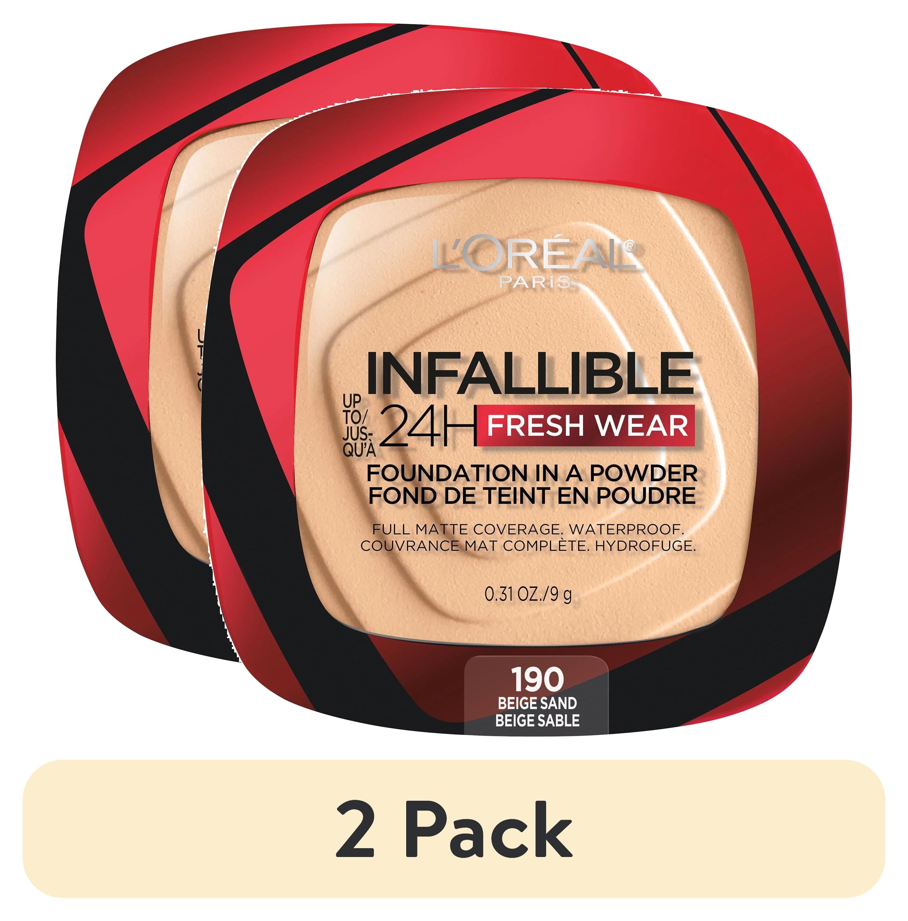 (2 pack) L'Oreal Paris Infallible Pressed Powder, Beige Sand-190, 0.31 oz