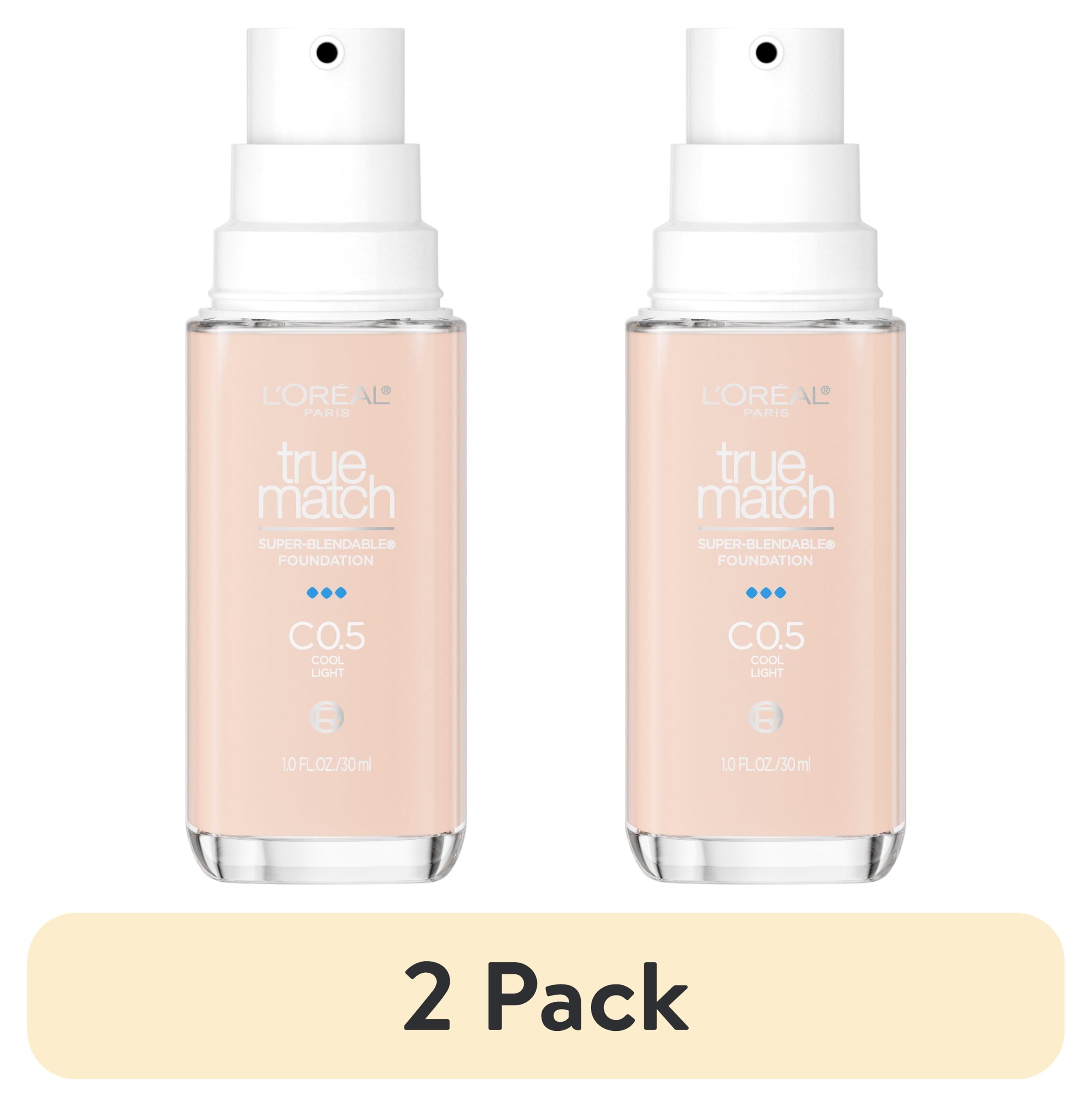 (2 pack) L'Oreal Paris True Match Cream Foundation Makeup, C0.5 Cool Light, 1 fl oz