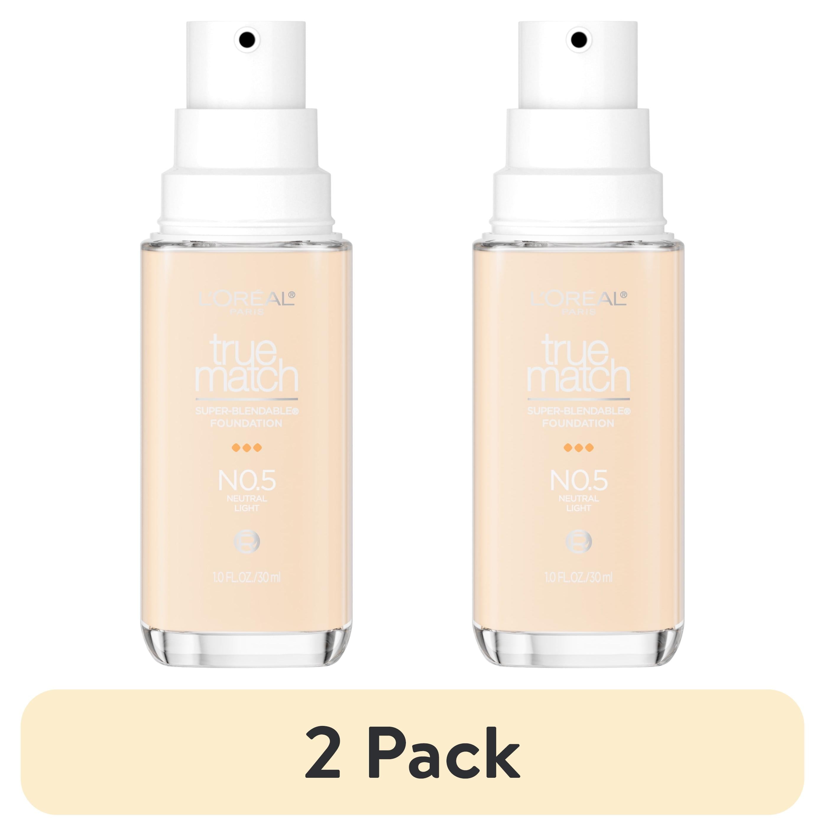 (2 pack) L'Oreal Paris True Match Cream Foundation Makeup, N0.5 Neutral Light, 1 fl oz
