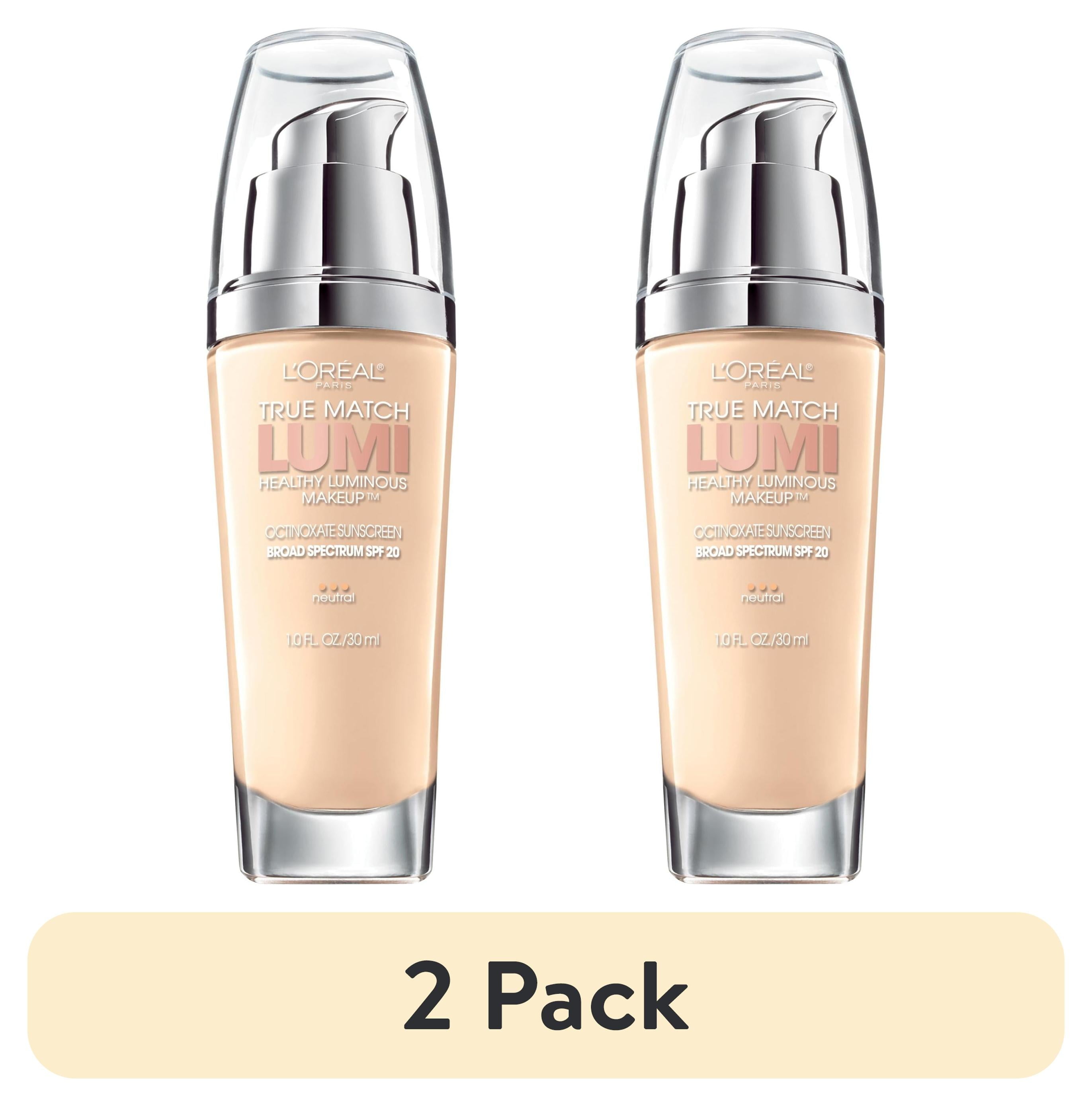 (2 pack) L'Oreal Paris True Match Lumi Healthy Luminous Liquid Foundation, spf 19, 1 fl oz