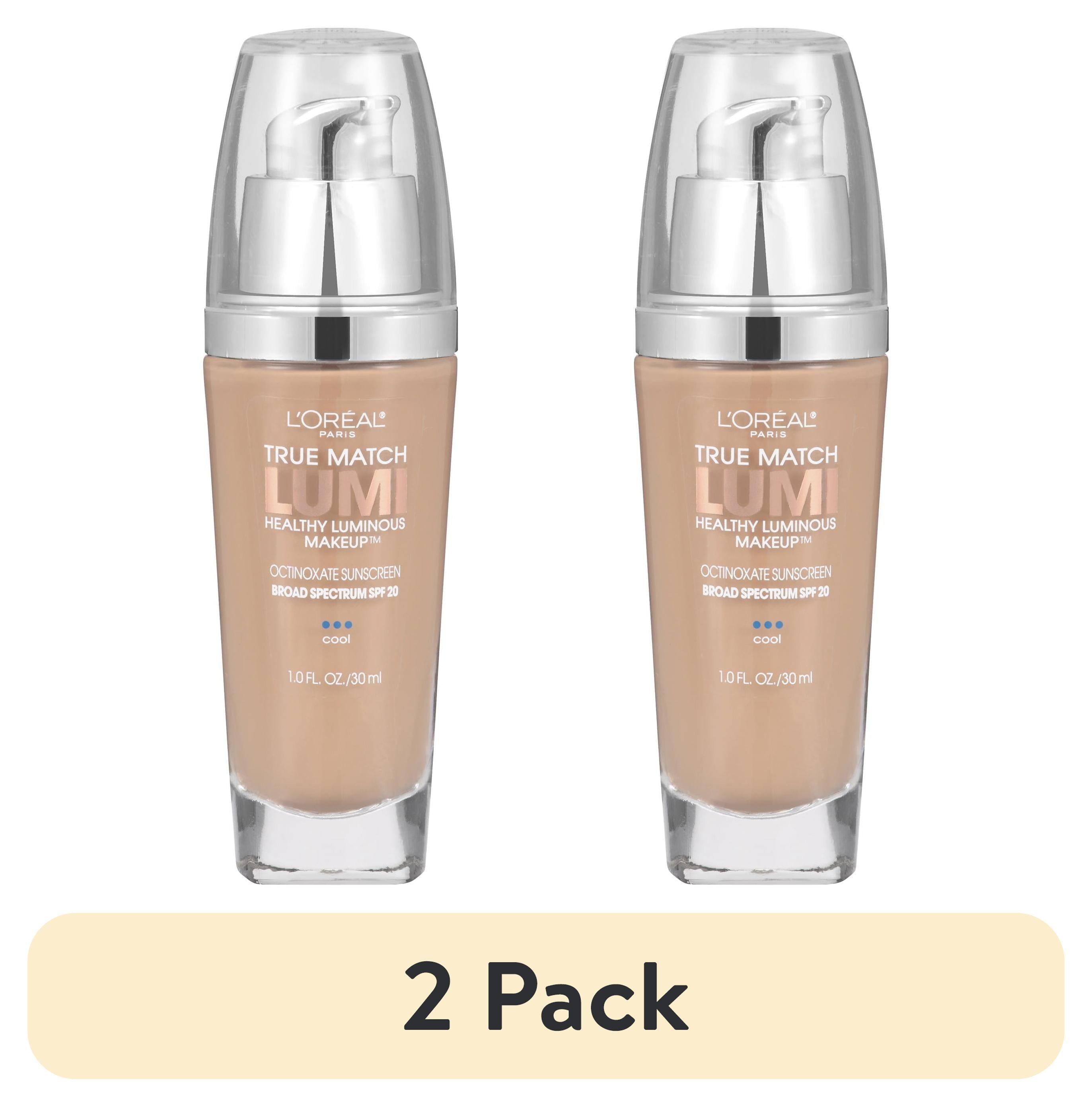 (2 pack) L'Oreal Paris True Match Lumi Liquid Healthy Luminous Foundation, SPF 20, C3 Creamy Natural, 1 fl oz