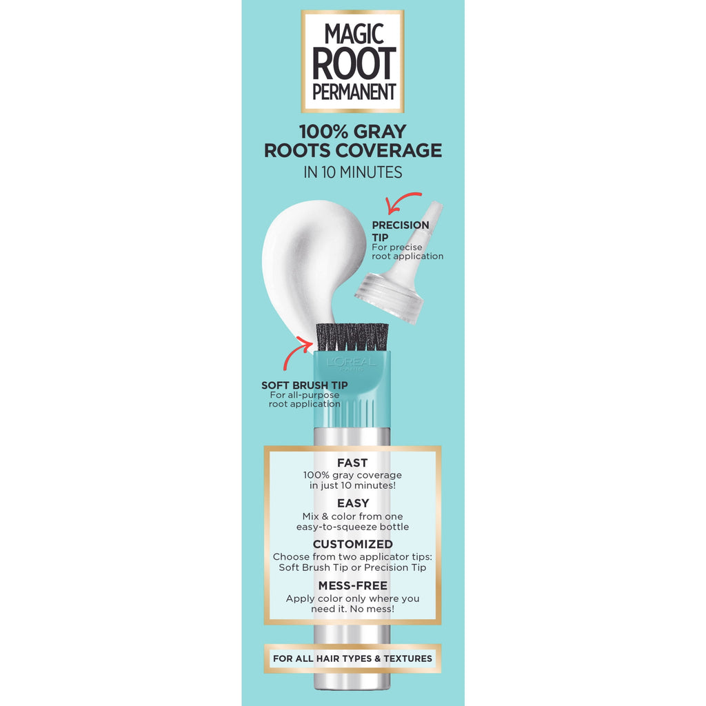L'Oreal Paris Magic Root Rescue 10 Minute Root Hair Color, 4 Dark Brown, 1 kit