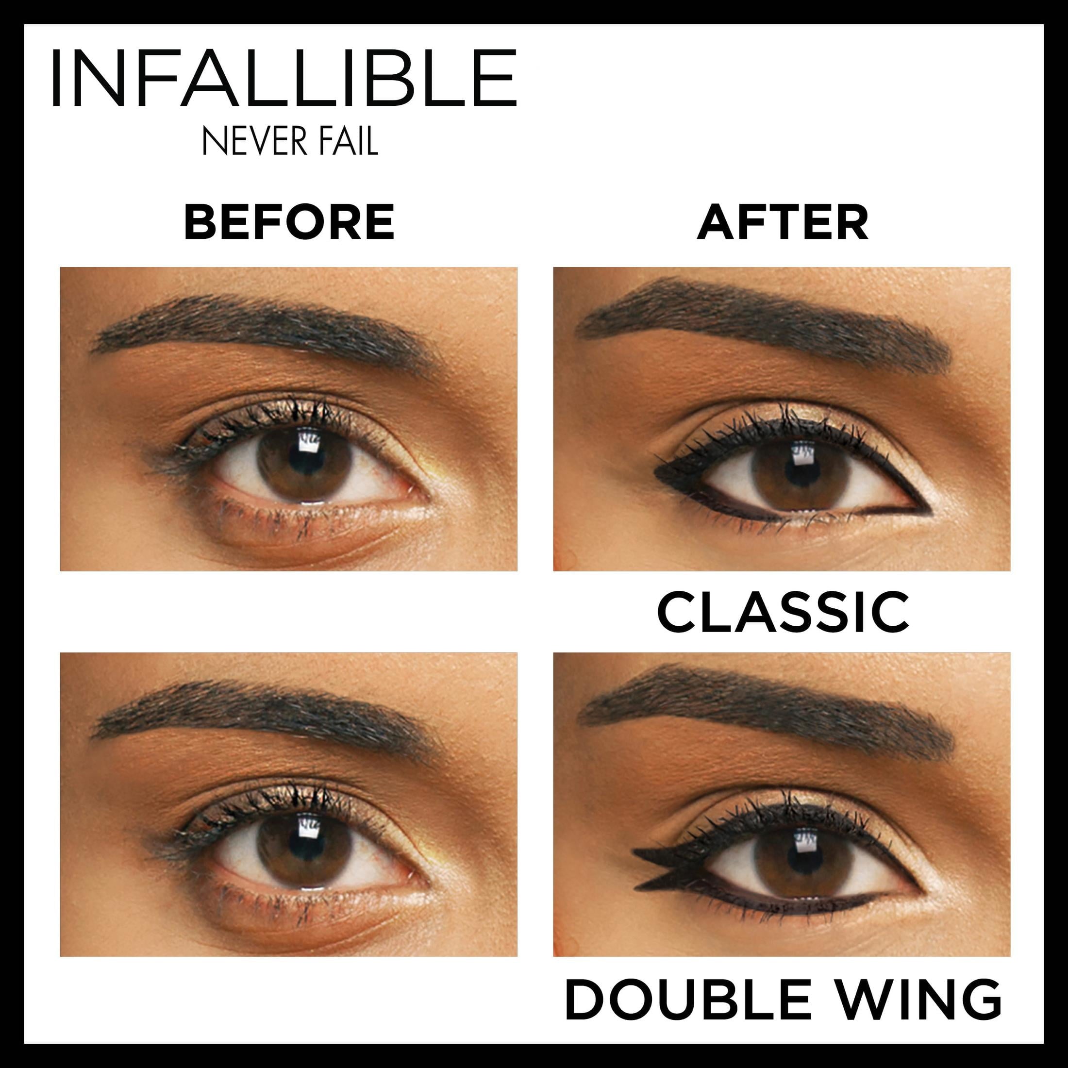 L'Oreal Paris Infallible Never Fail Pencil Eyeliner with Built in Sharpener, Black