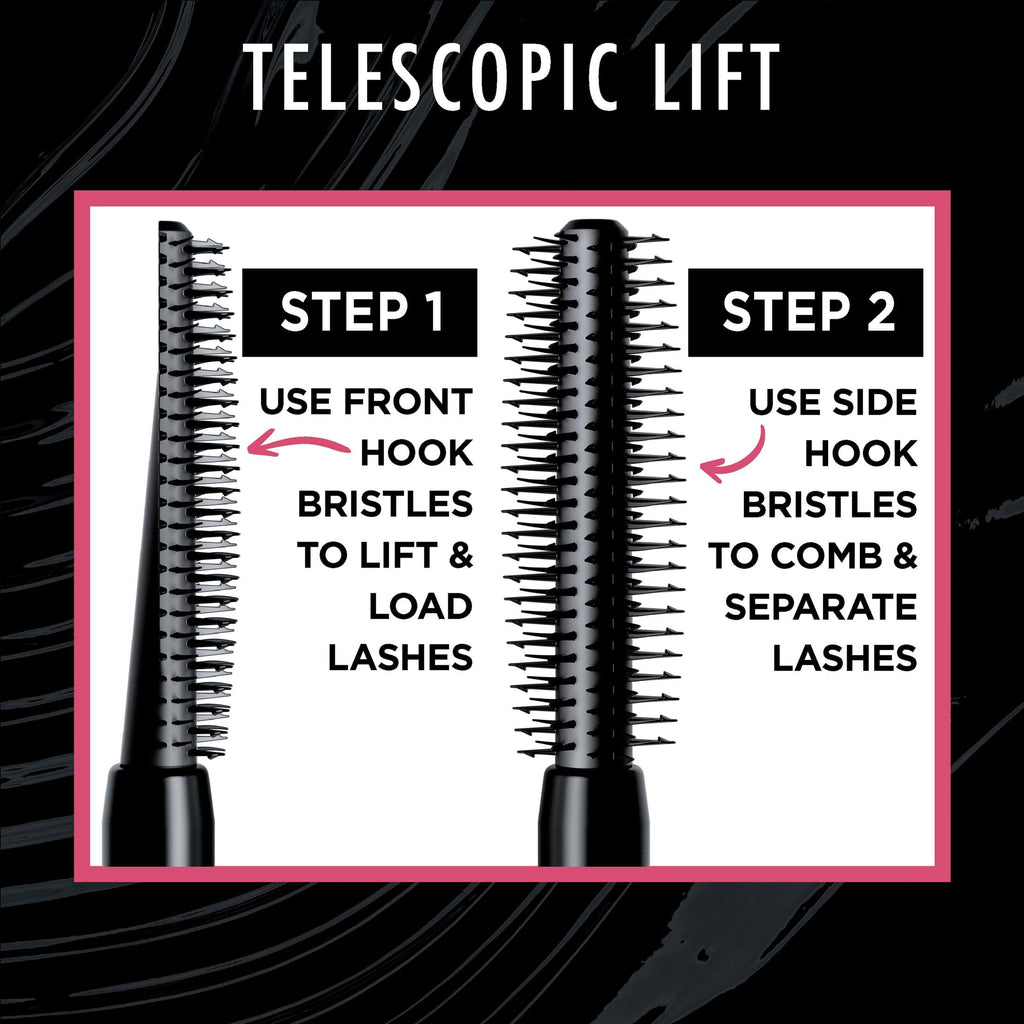 L'Oreal Paris Telescopic Lift Washable Makeup Mascara, Blackest Black