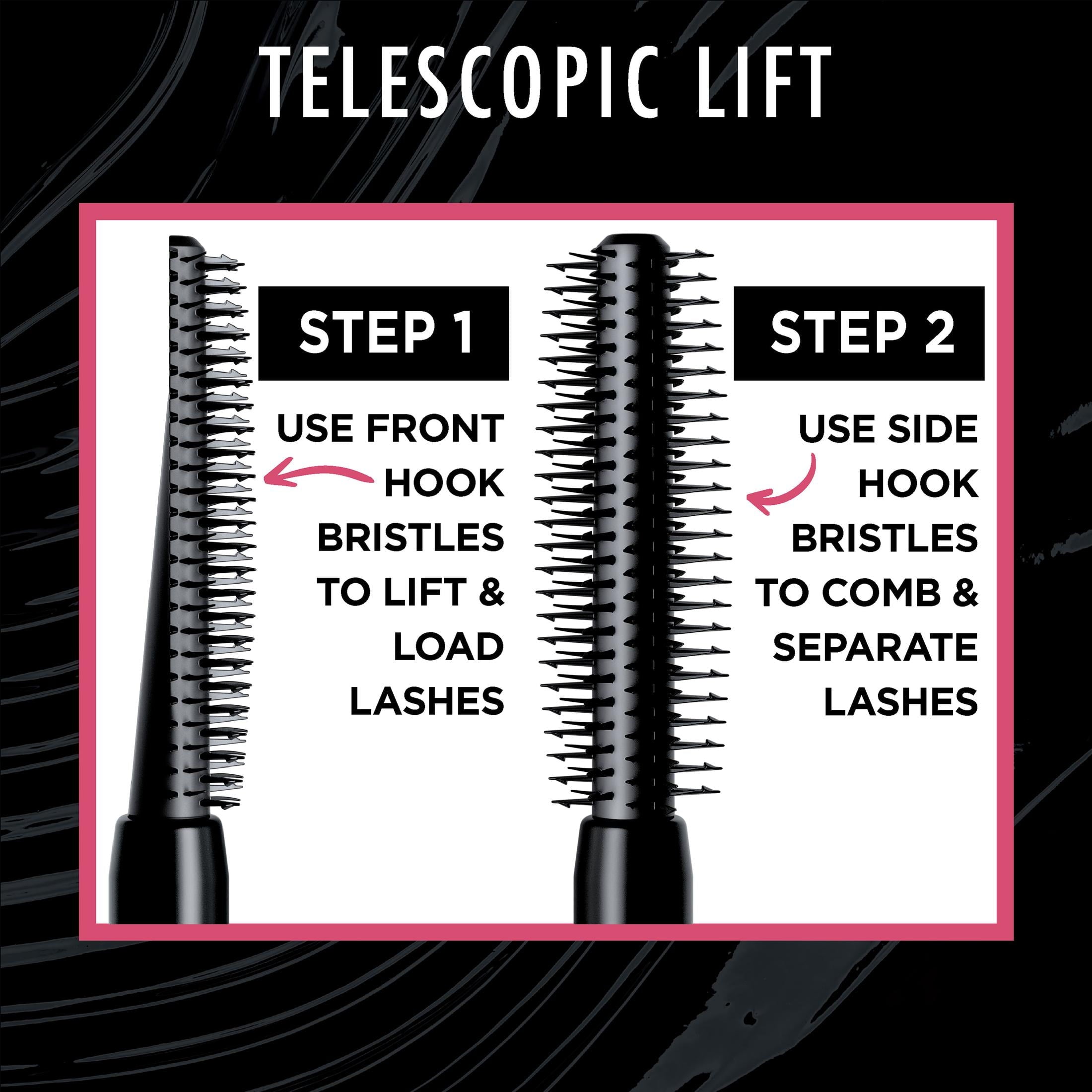 L'Oreal Paris Telescopic Lift Washable Makeup Mascara, Blackest Black