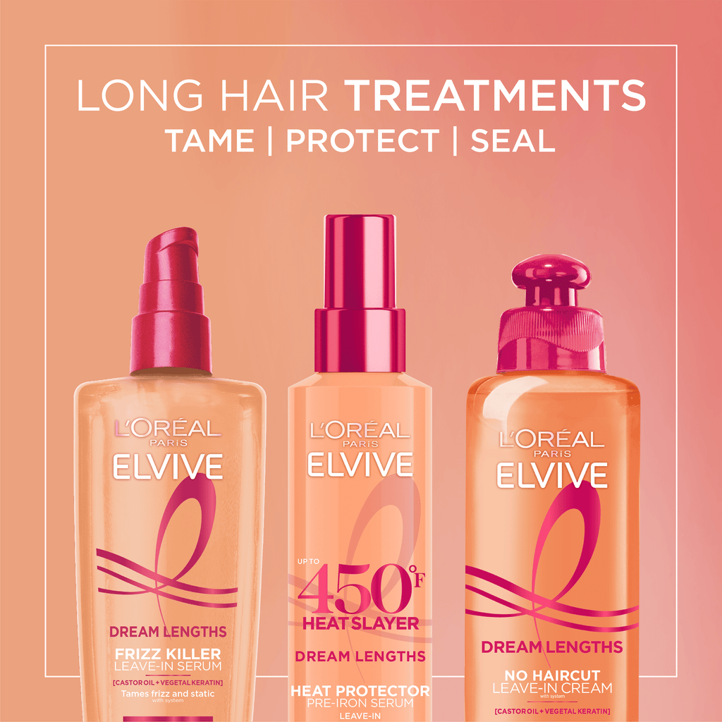 L'Oreal Paris Elvive Dream Lengths No Haircut Cream Leave in Conditioner, 6.8 fl oz