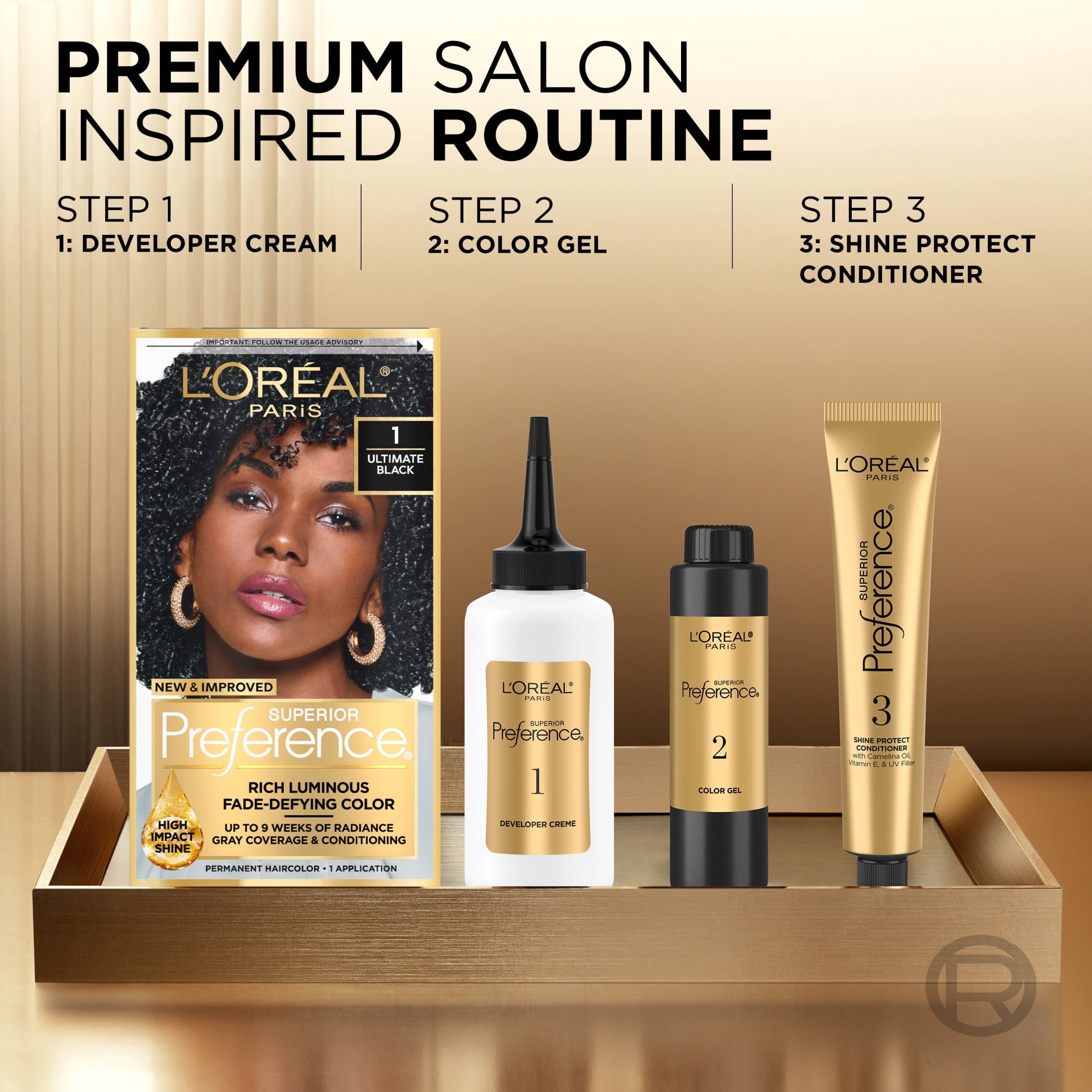 L'Oréal Paris Superior Preference Fade-Defying Adult Permanent Hair Color, 7A Dark Ash Blonde, 1 Kit