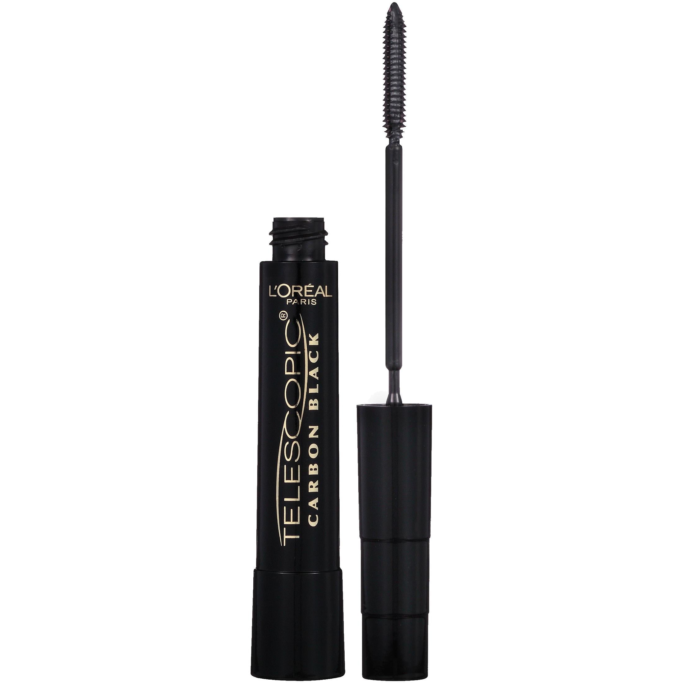 (2 pack) L'Oreal Paris Telescopic Washable Mascara, Carbon Black, 0.27 fl oz