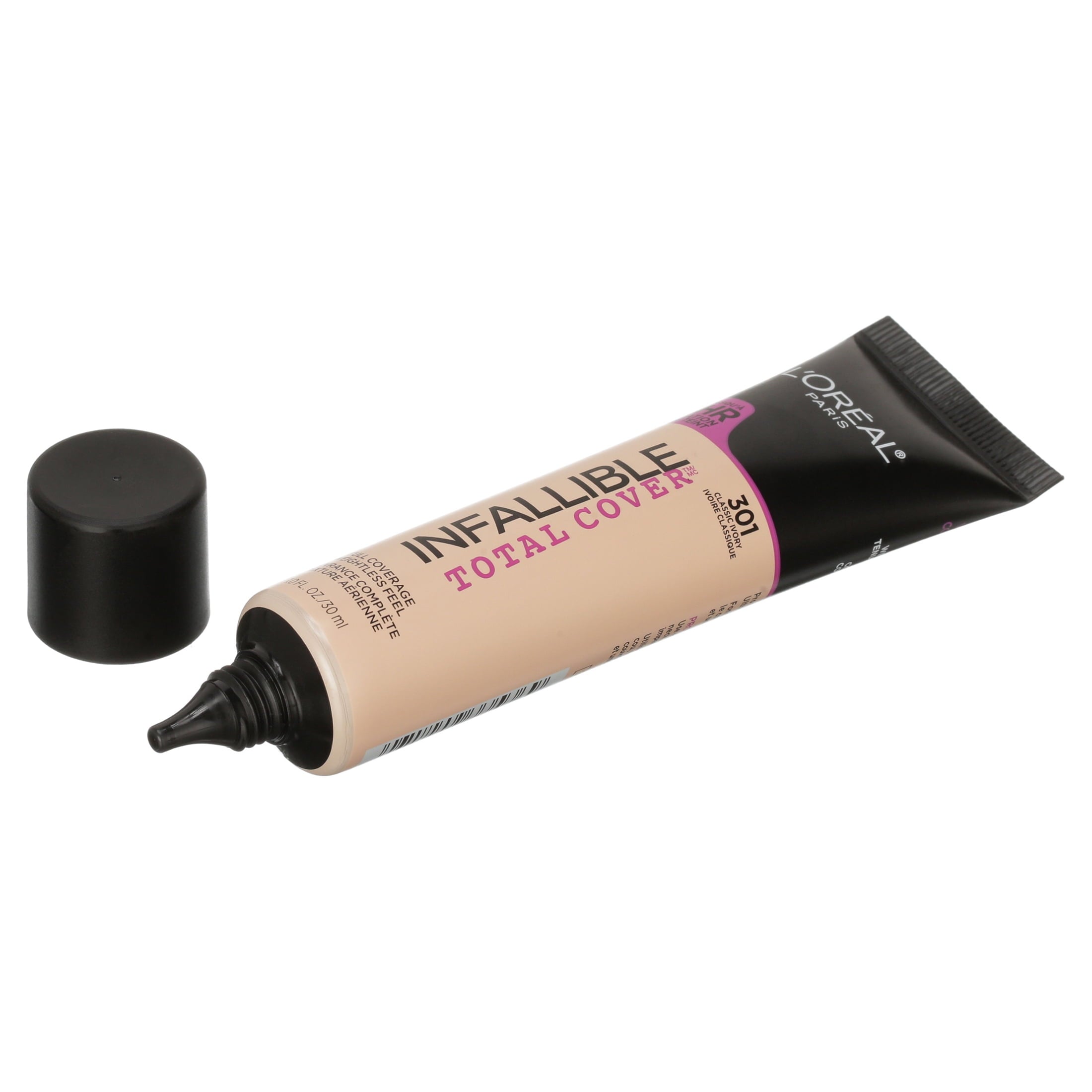 L'Oreal Paris Infallible Total Cover Liquid Foundation, Classic Ivory, 1 fl oz