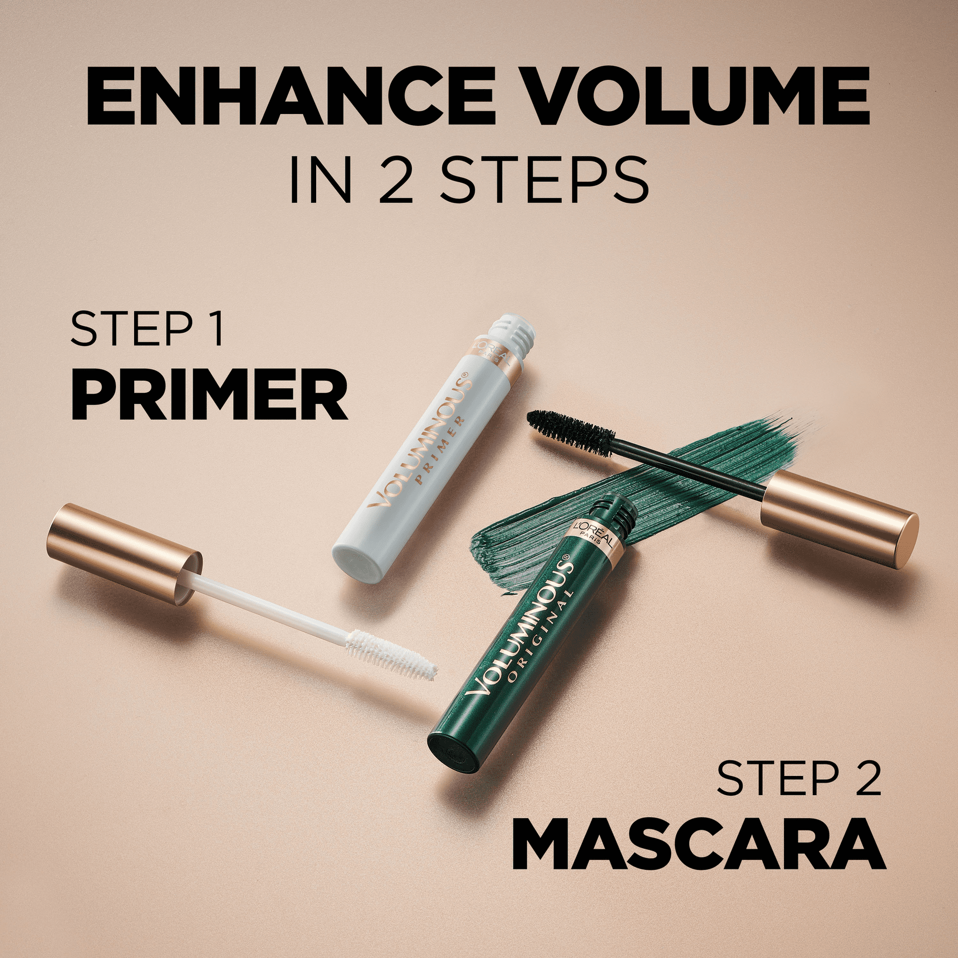 L'Oreal Paris Voluminous Original Washable Bold Eye Mascara, Deep Green