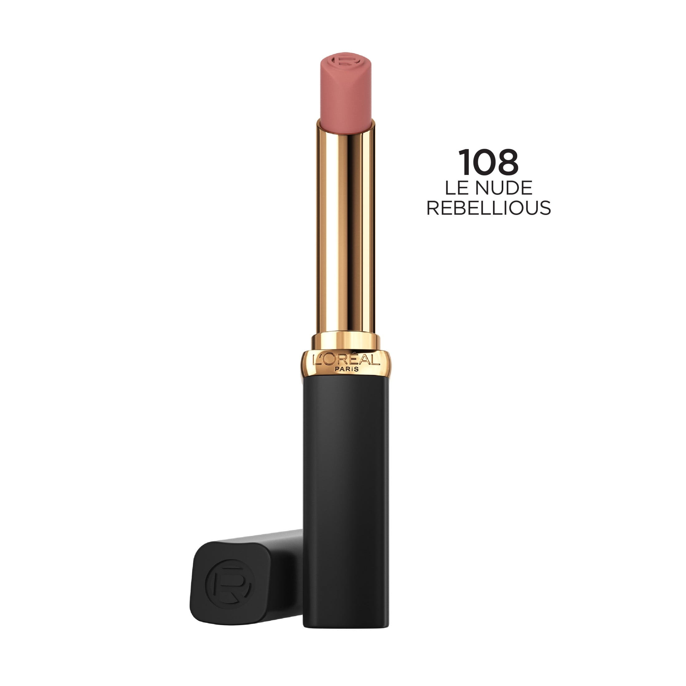 (2 pack) L'Oreal Paris Colour Riche Smudgeproof Intense Volume Matte Lipstick, 108 Le Nude Rebellious