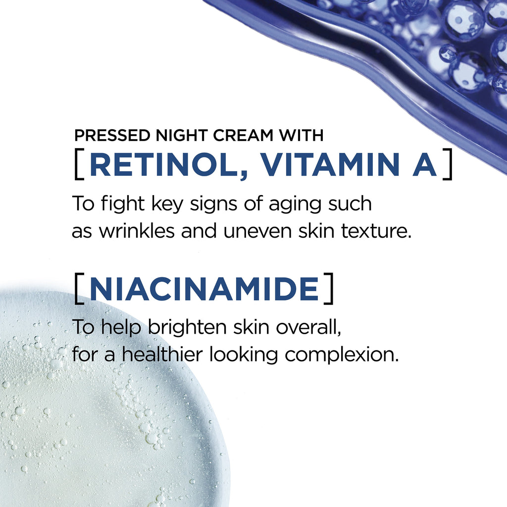 L'Oreal Paris Revitalift Pressed Night Cream with Retinol, Niacinamide, 1.7 oz, Anti-Aging Cream