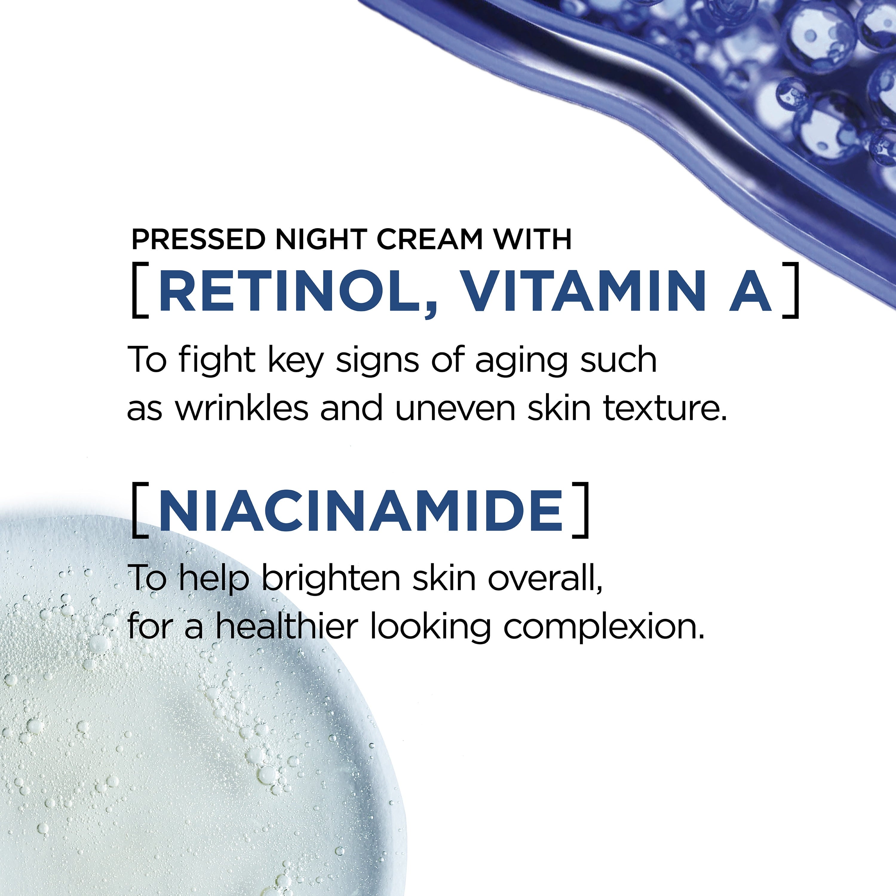 L'Oreal Paris Revitalift Pressed Night Cream with Retinol, Niacinamide, 1.7 oz, Anti-Aging Cream