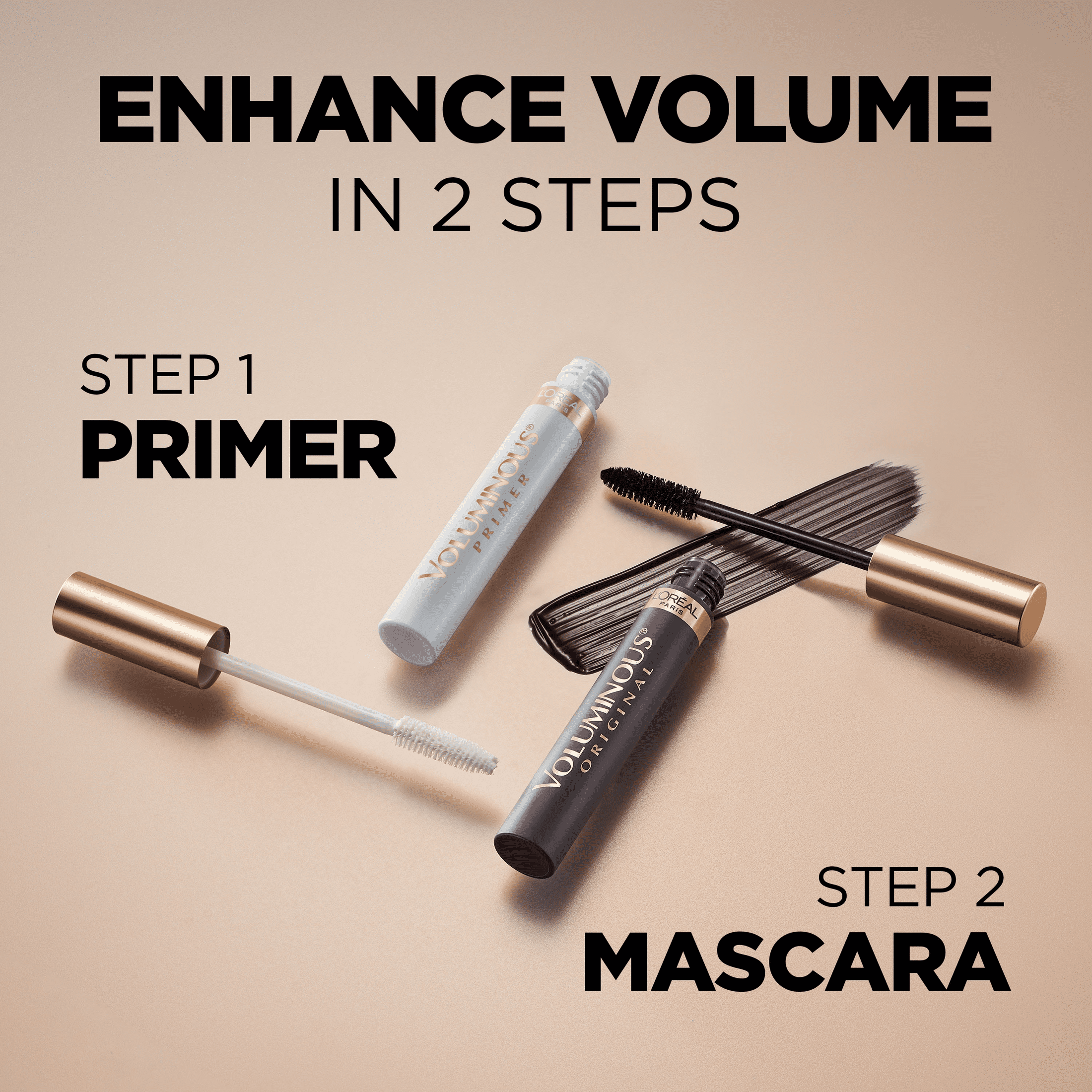 L'Oreal Paris Voluminous Original Washable Bold Eye Mascara, Black Brown