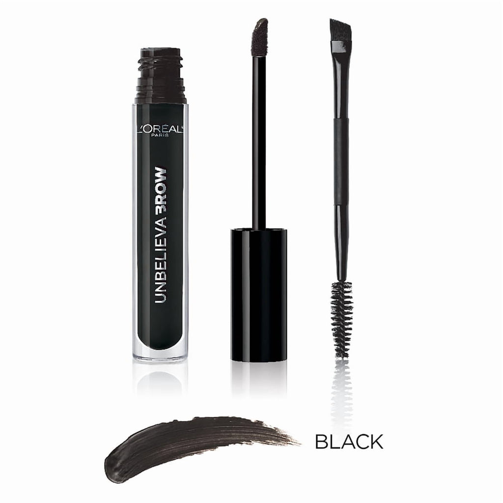 L'Oreal Paris Unbelieva-Brow Longwear Waterproof Brow Gel, Black
