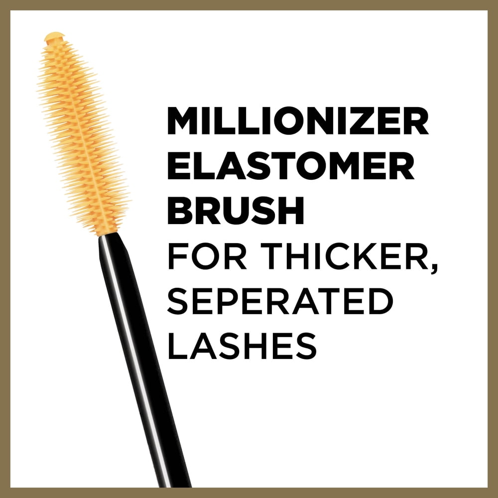 L'Oreal Paris Voluminous Million Lashes Waterproof Mascara, Blackest Black