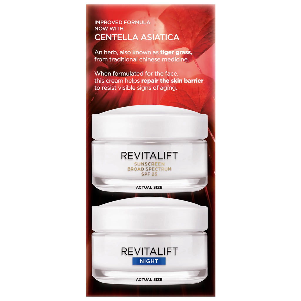 L'Oreal Paris Revitalift Anti-Wrinkle Skincare Set, Day Moisturizer with SPF 25, 1 kit