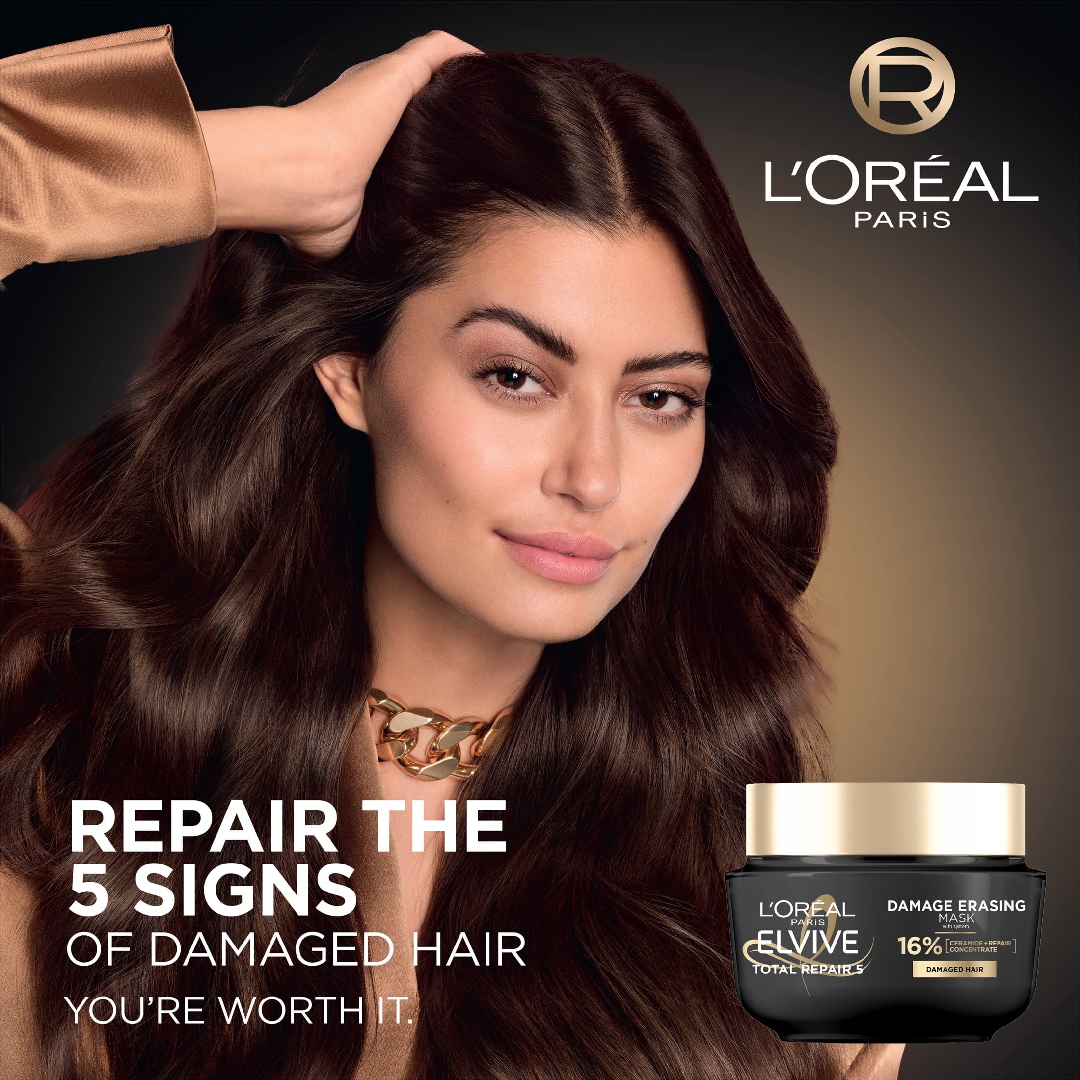 L'Oreal Paris Elvive Total Repair 5 Strengthening, Split End Repair, Rinse Out, for Wavy Hair, 8.5 fl oz