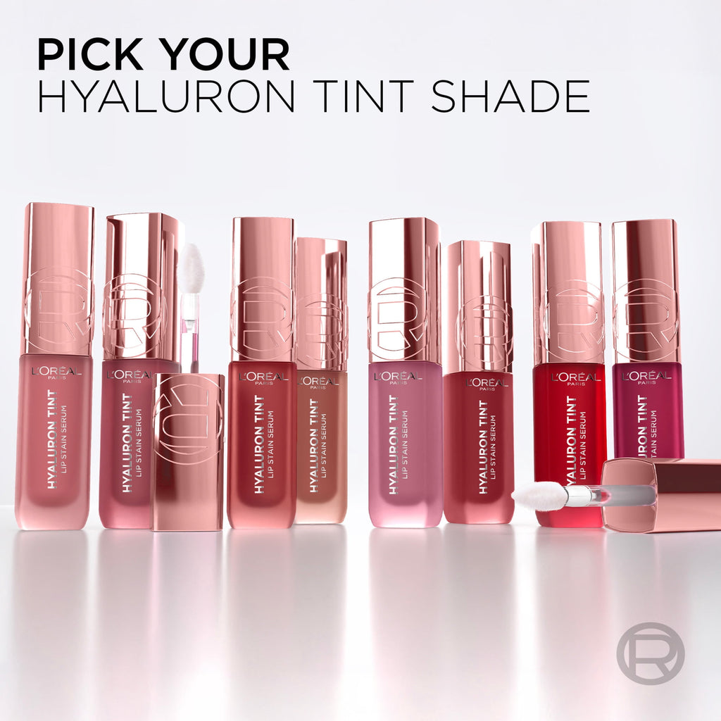 L'Oreal Paris Hyaluron Tint Lip Stain, 420 Le Rouge Paris, 0.16 fl oz