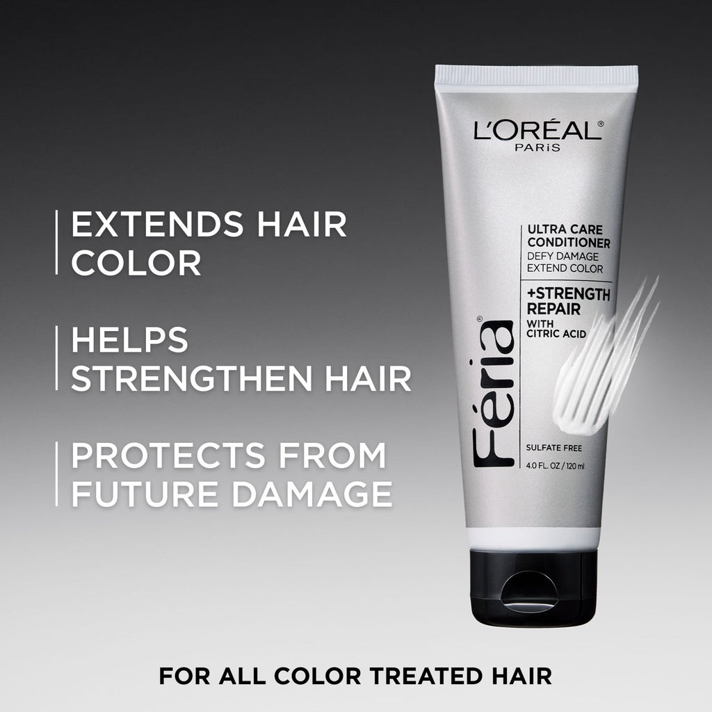 L'Oreal Paris Feria - Hair Color Strength Repair Ultra Care Conditioner, 4 fl oz