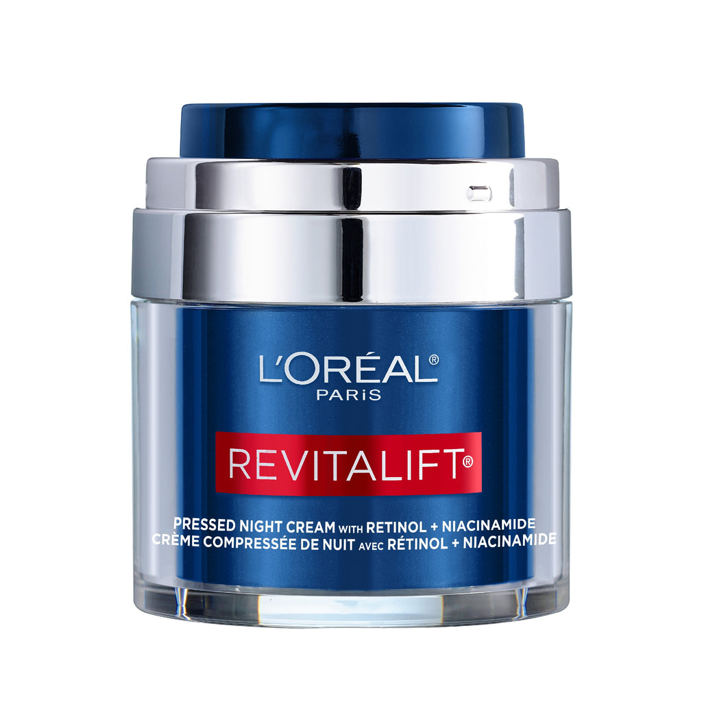 L'Oreal Paris Revitalift Pressed Night Cream with Retinol, Niacinamide, 1.7 oz, Anti-Aging Cream