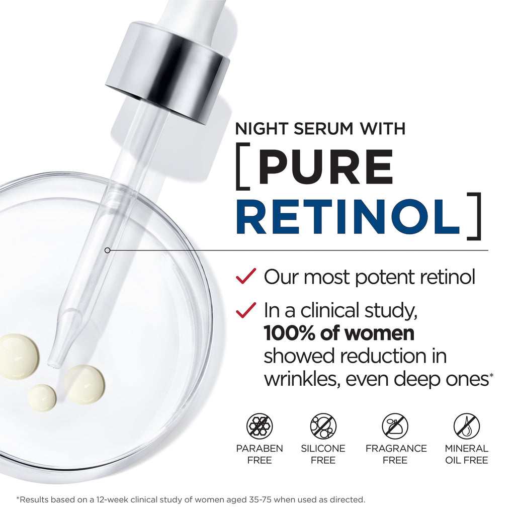 L'Oreal Paris Revitalift Derm Intensives Night Serum, 0.3% Pure Retinol, 1 fl oz