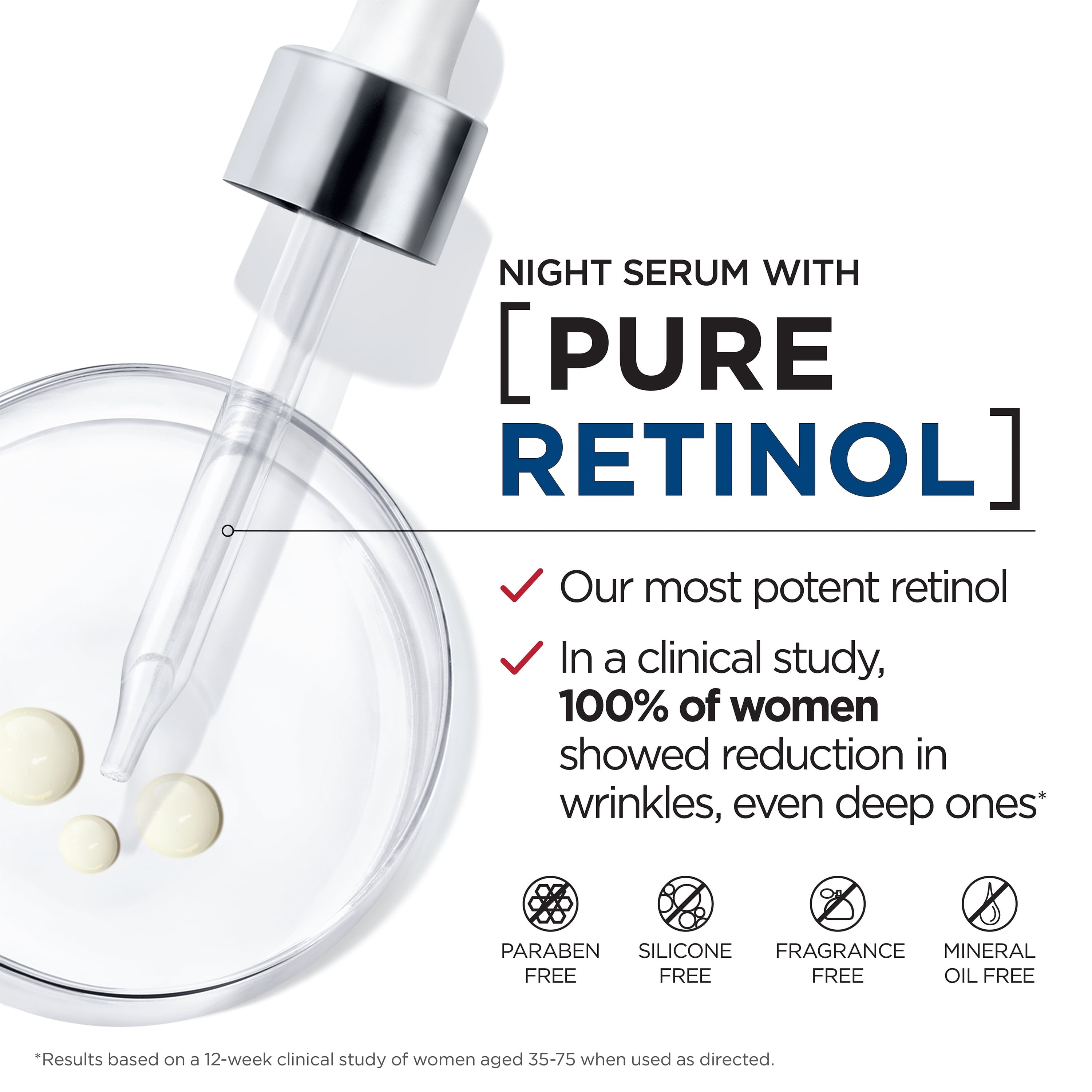 L'Oreal Paris Revitalift Derm Intensives Night Serum, 0.3% Pure Retinol, 1 fl oz