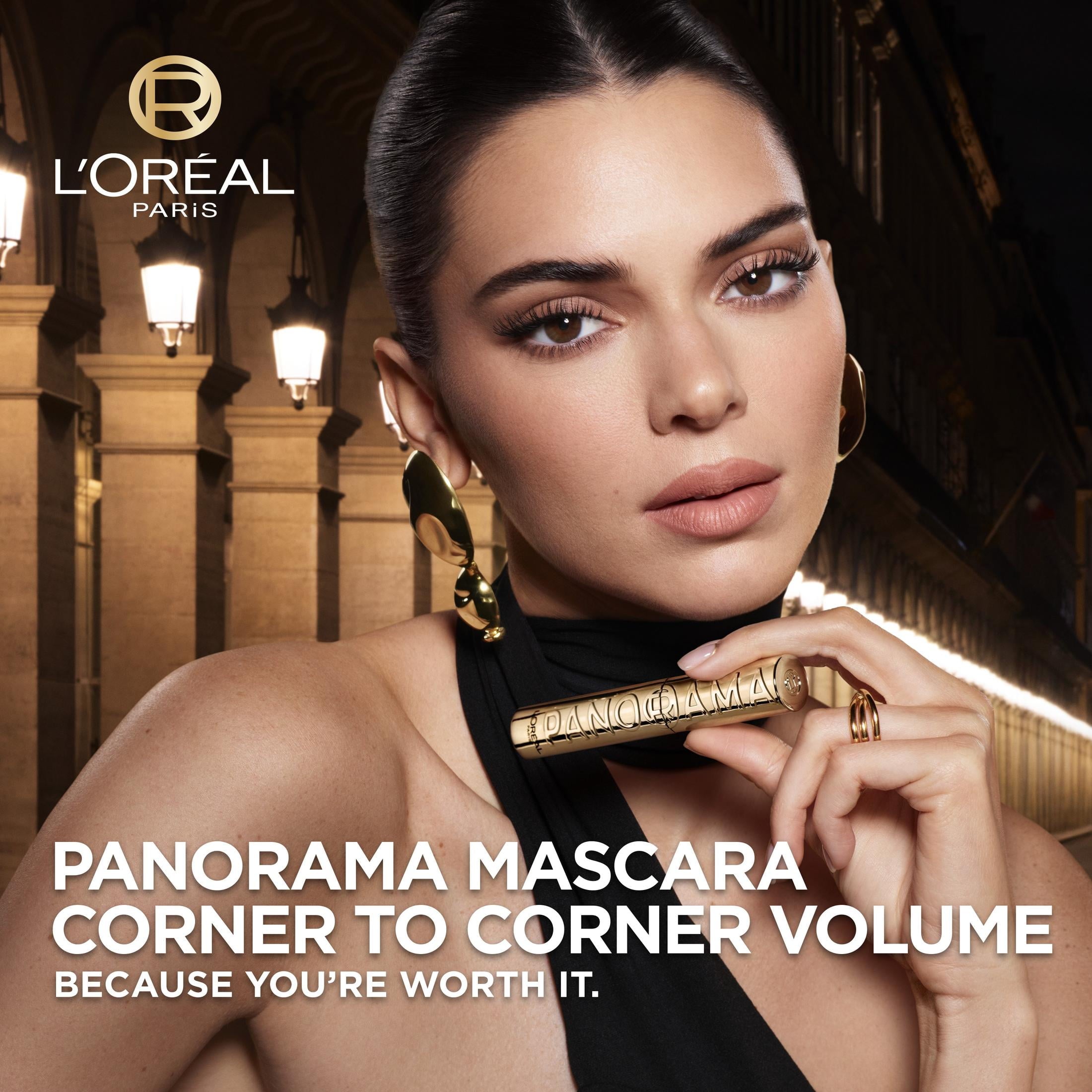 L'Oreal Paris Voluminous Panorama Smudge Resistant Mascara, Black, 0.33 fl oz