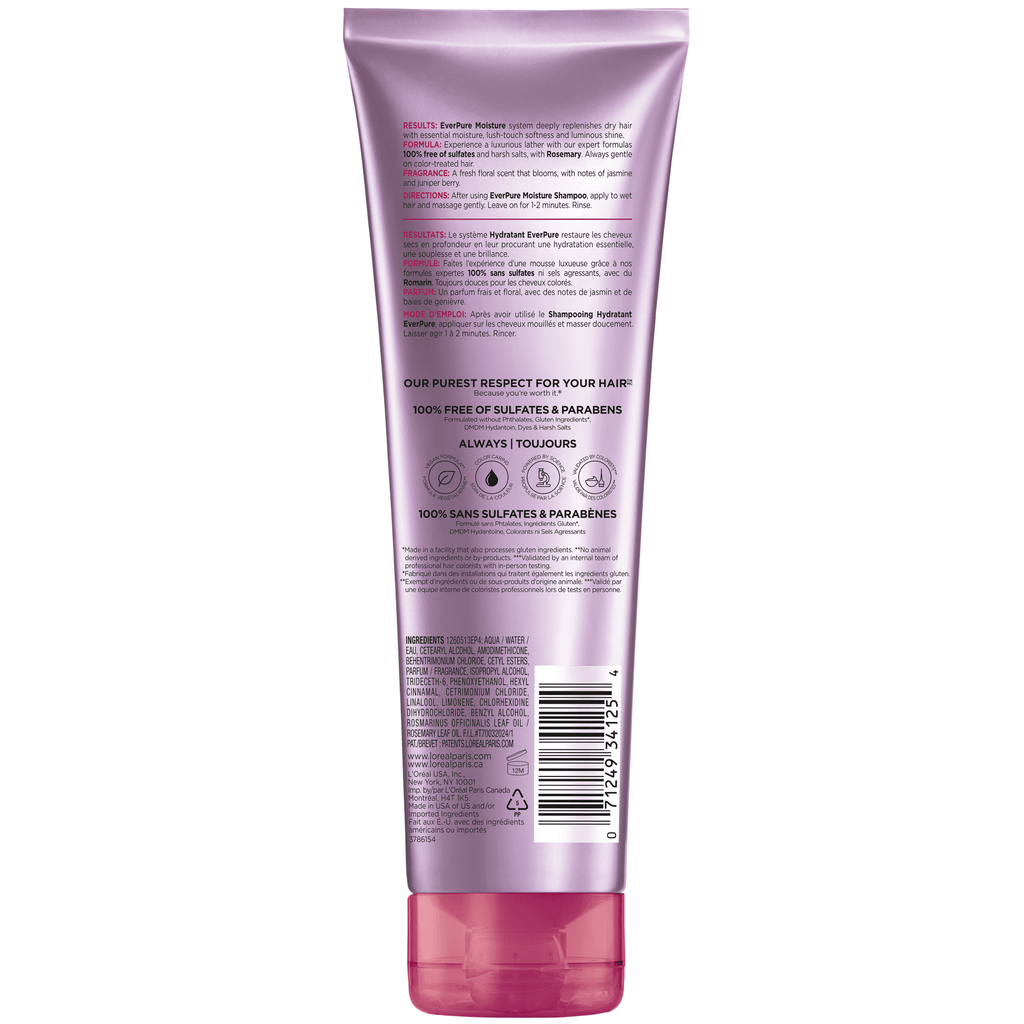 L'Oreal Paris Sulfate Free Moisture Conditioner, Squeeze Tube, 8.5 fl oz