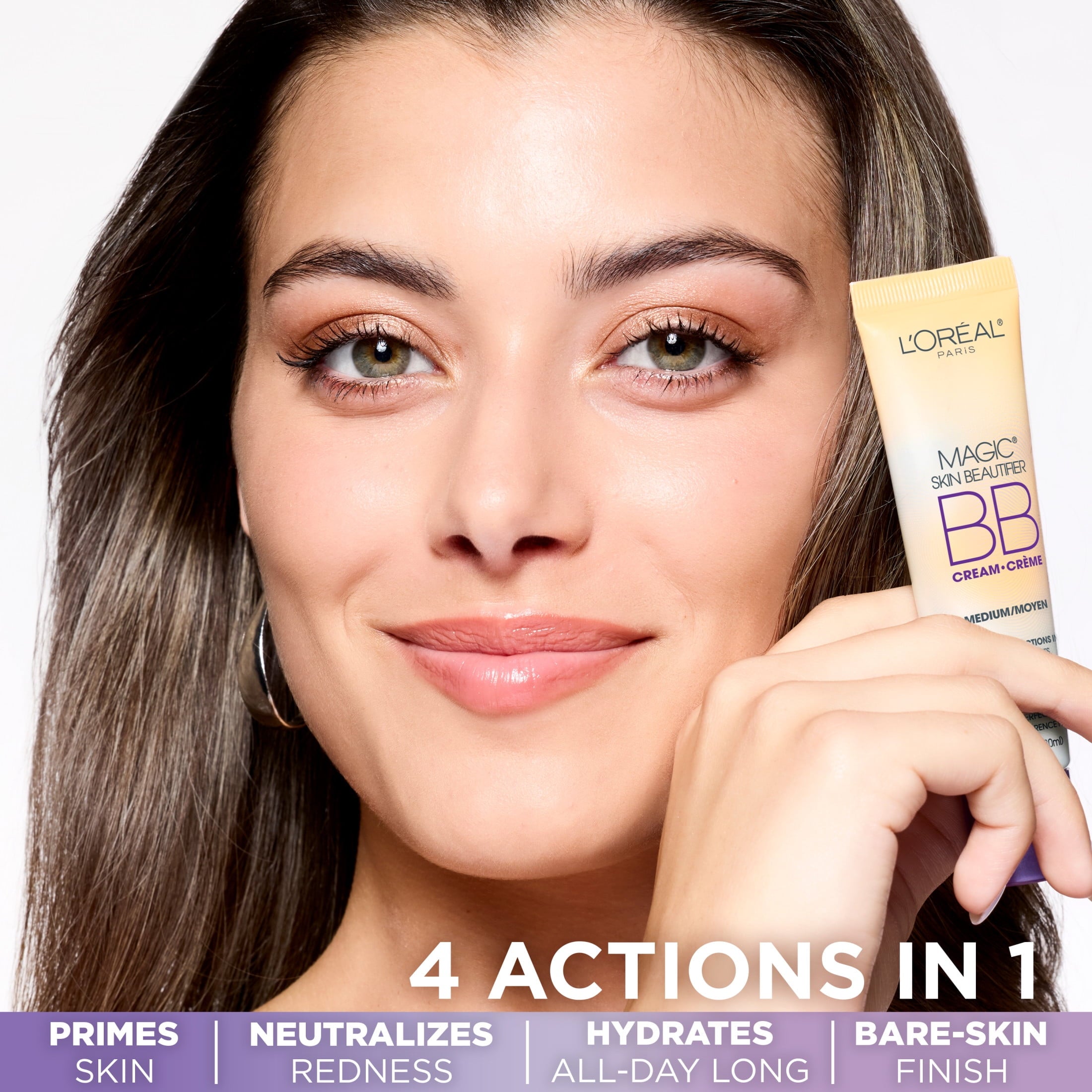 (2 pack) L'Oreal Paris Magic Skin Beautifier BB Cream for Face with Vitamin C and E, Deep, 1 fl oz