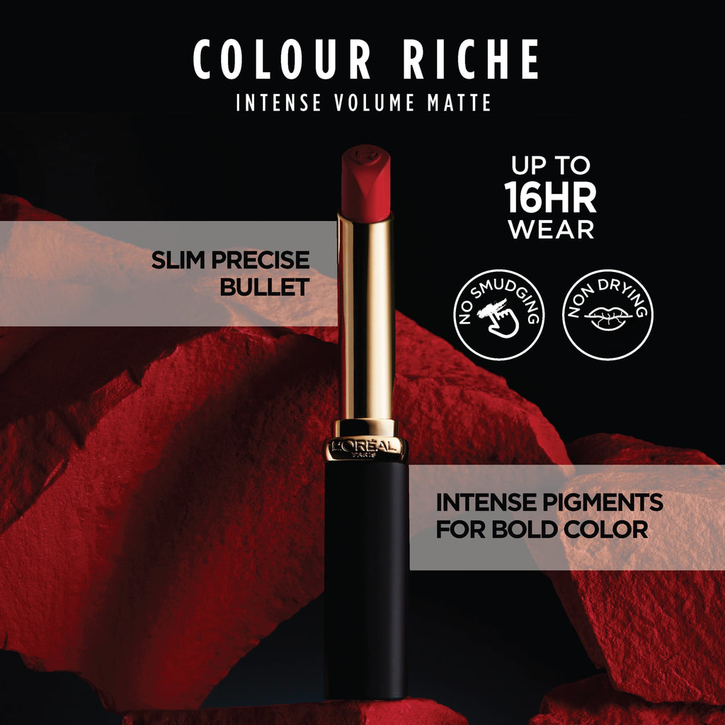 (2 pack) L'Oreal Paris Colour Riche Intense Volume Matte Lipstick Stick, Mauve, 0.06 oz