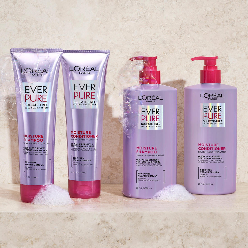 L'Oreal Paris EverPure Moisture Sulfate Free Shampoo for Dry Hair, 8.5 fl oz