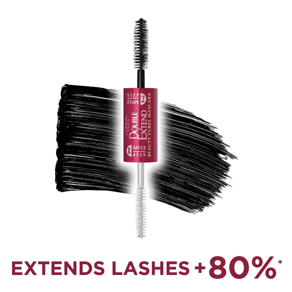 L'Oreal Paris Double Extend Tubing Mascara Lengthening in 2 Steps, Black
