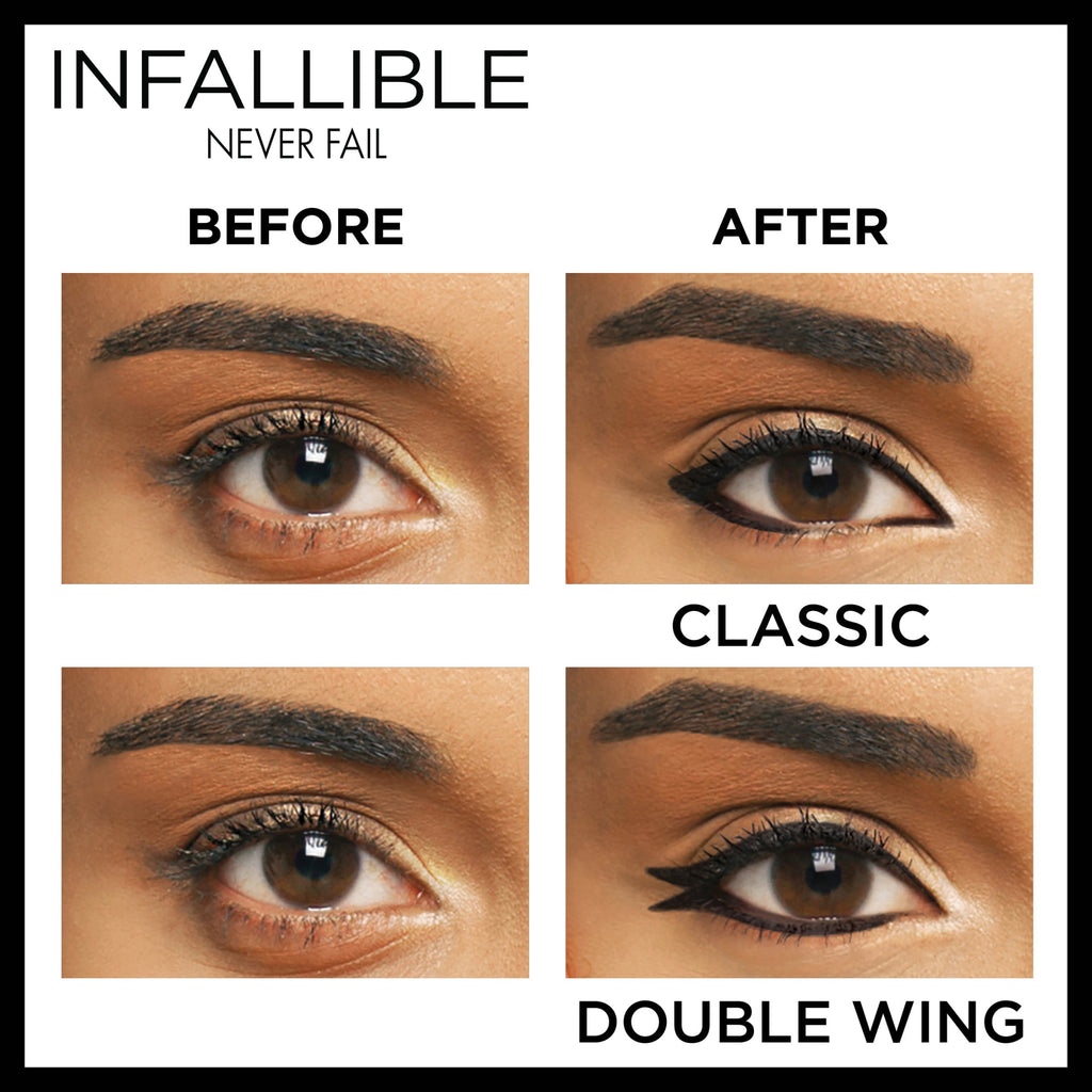L'Oreal Paris Infallible Never Fail Pencil Eyeliner with Built-In Sharpener, Black Brown, 0.01 fl oz
