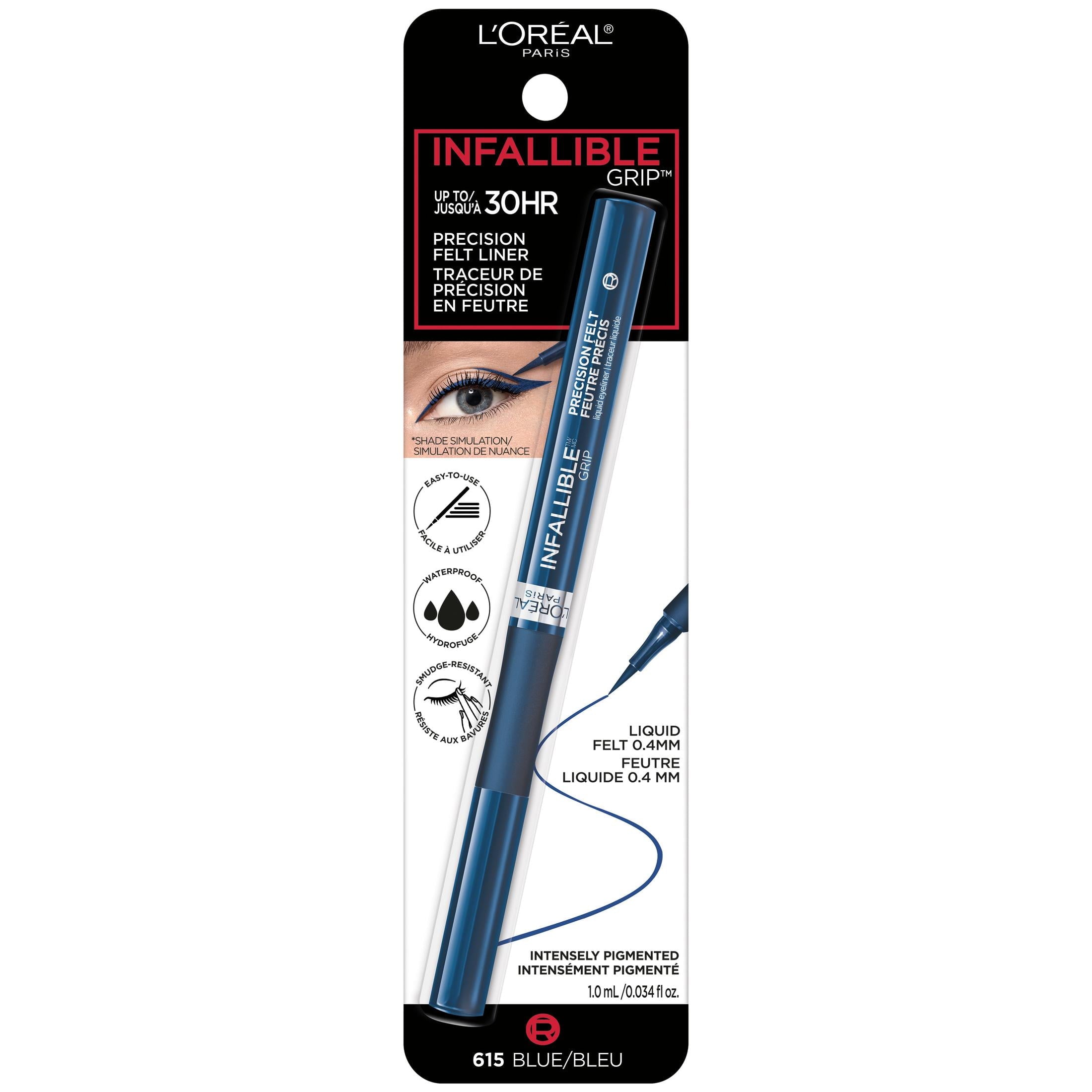 L'Oreal Paris Infallible Precision Felt Waterproof Liquid Eyeliner, 0.03 fl oz