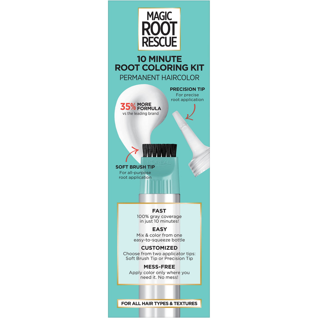 L'Oreal Paris Magic Root Rescue 10 Minute Root Hair Color, 4 Dark Brown, 1 kit