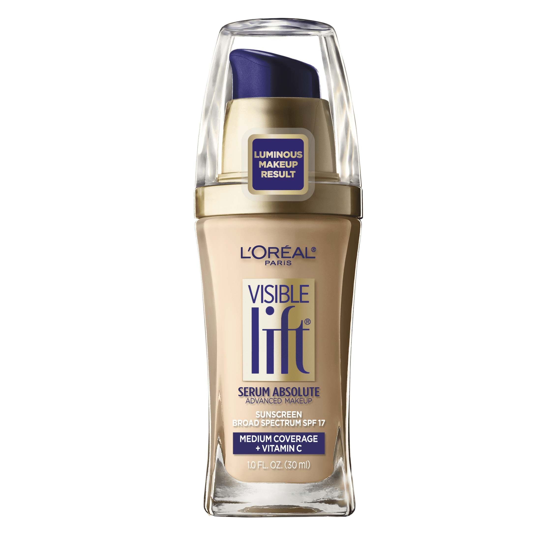 (2 pack) L'Oreal Paris Visible Lift Serum Liquid Foundation, SPF 17, 1 fl oz