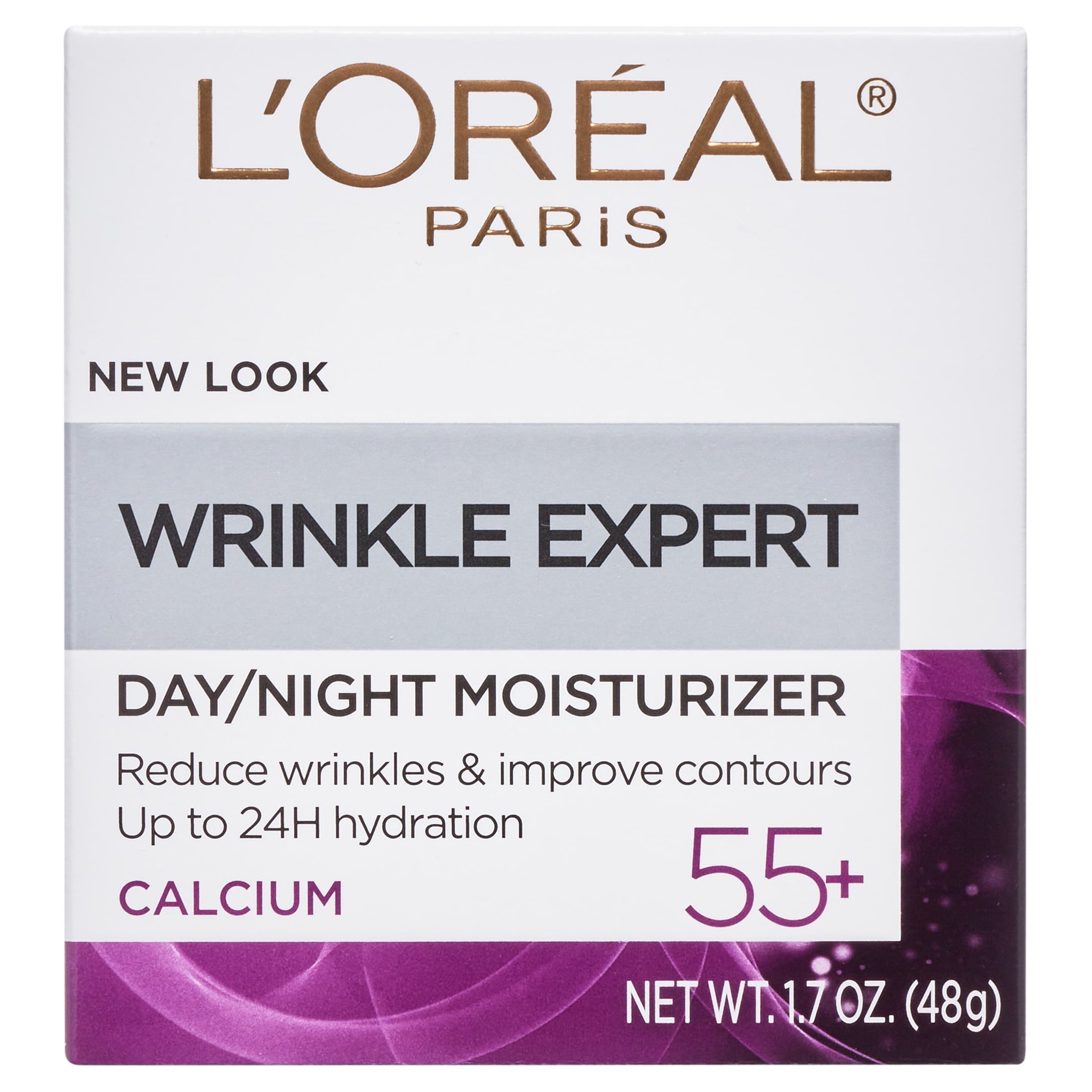 L'Oreal Paris Wrinkle Expert 55+ Anti-Aging Face Moisturizer with Calcium, Non-Greasy, Suitable for Sensitive Skin 1.7oz